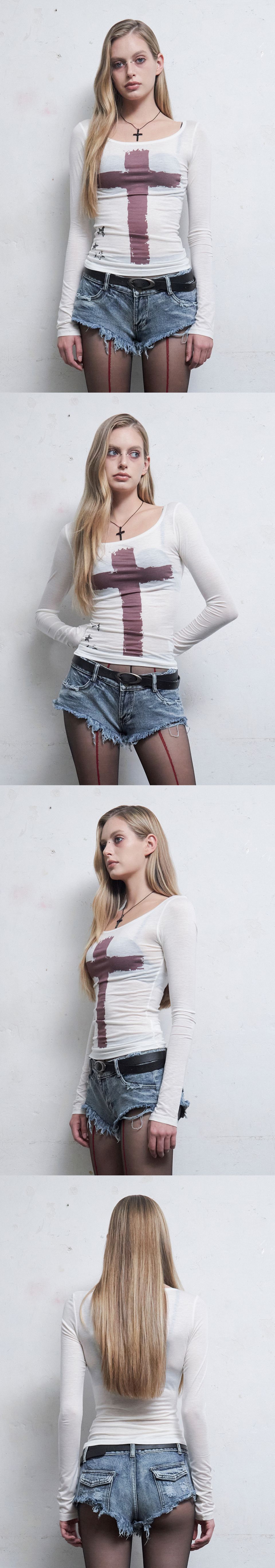 HILLDA トップス Emergency Long Sleeve MUSINSA公式 | HILLDA Emergency Long Sleeve [Ivory]