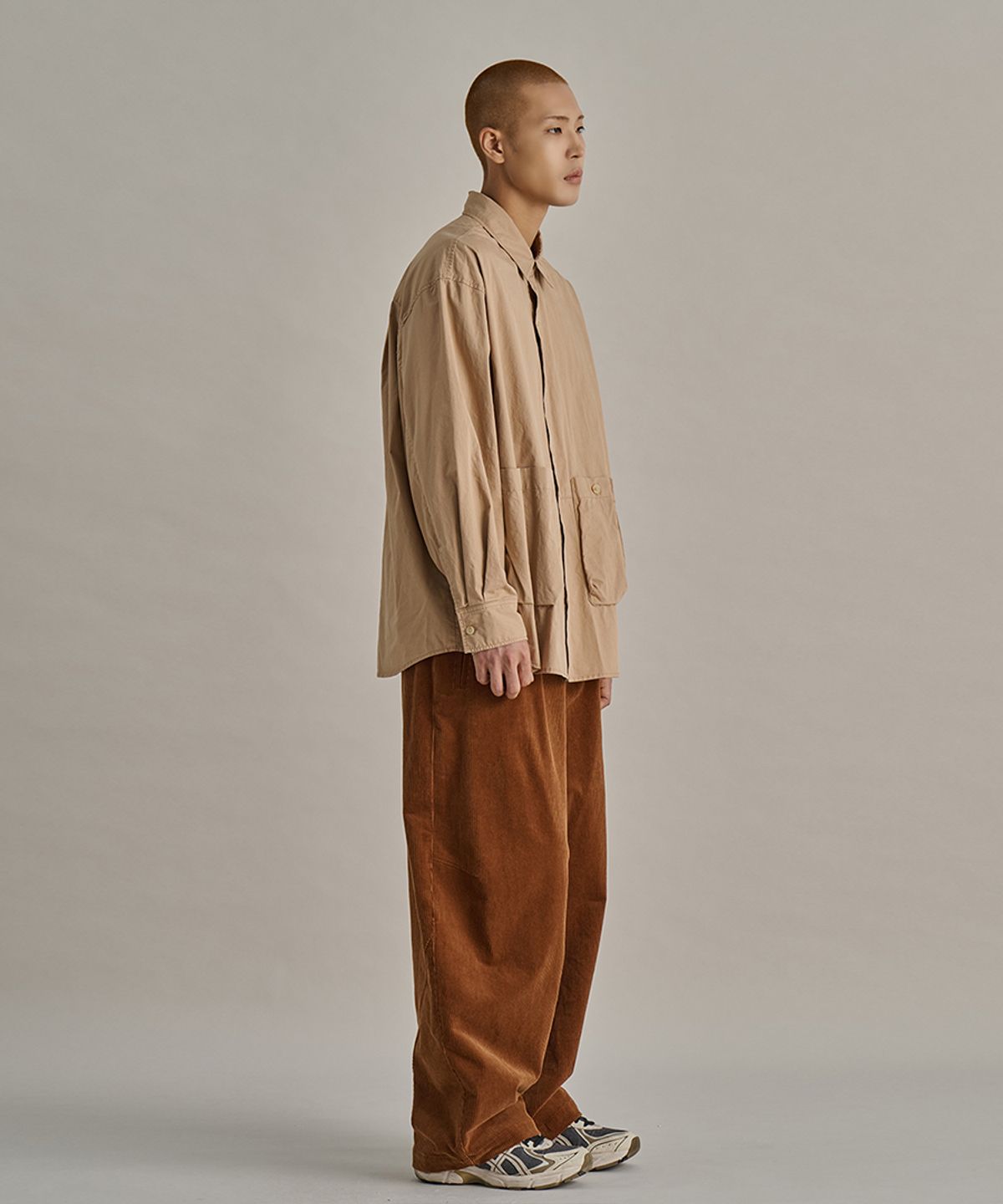 논타입(NONTYPE) POUCH POCKET SHIRTS (BEIGE)