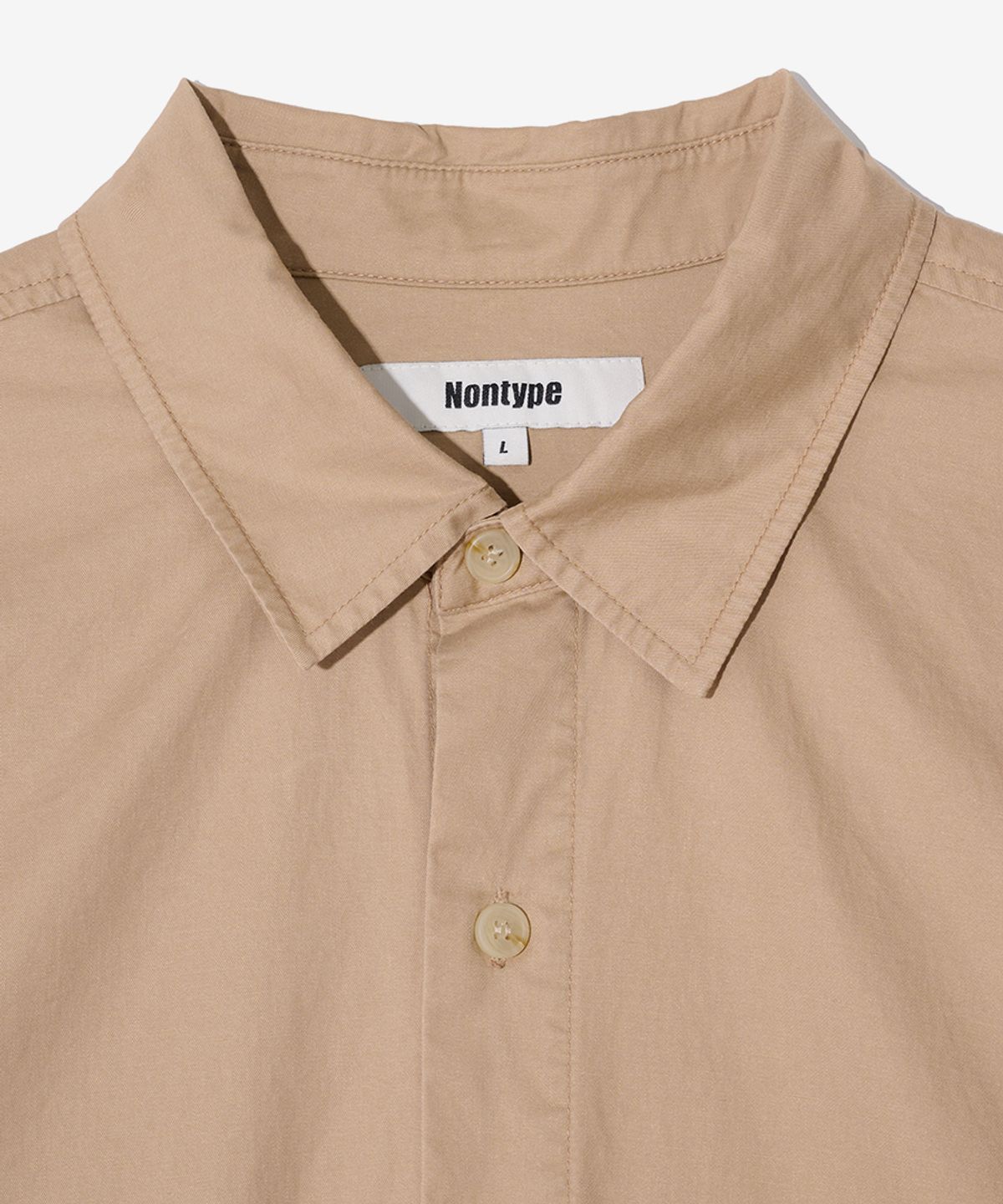 논타입(NONTYPE) POUCH POCKET SHIRTS (BEIGE)