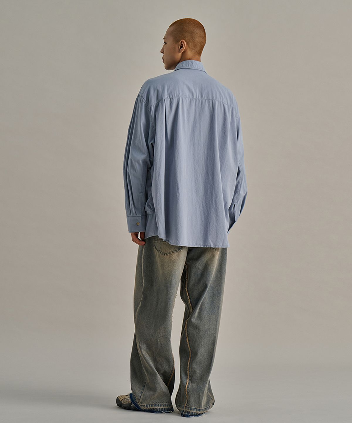 논타입(NONTYPE) POUCH POCKET SHIRTS (SKY)