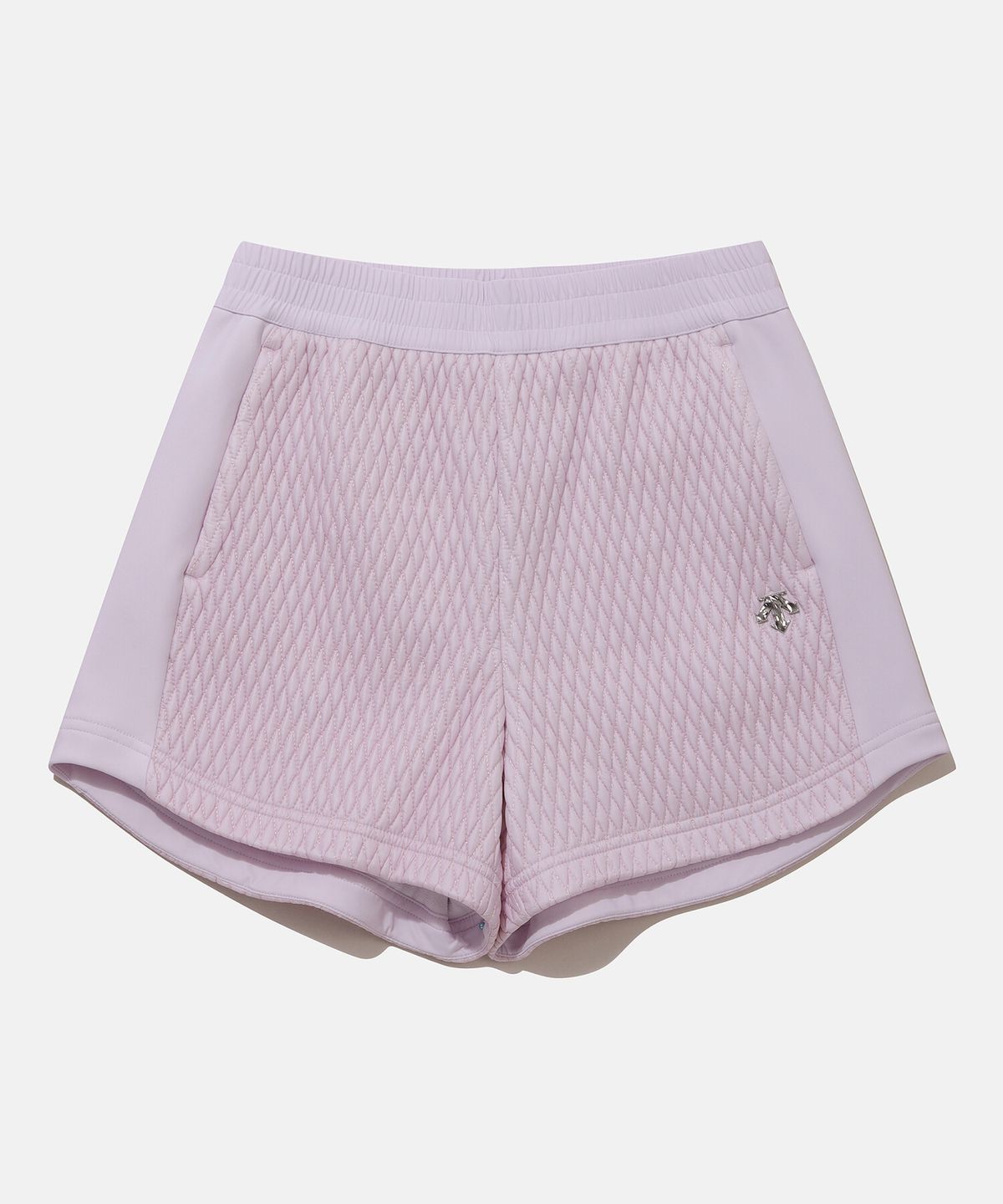 데상트(DESCENTE) 여성 패딩 하이브리드 4부 반바지 라벤더(SP422SHPO7)