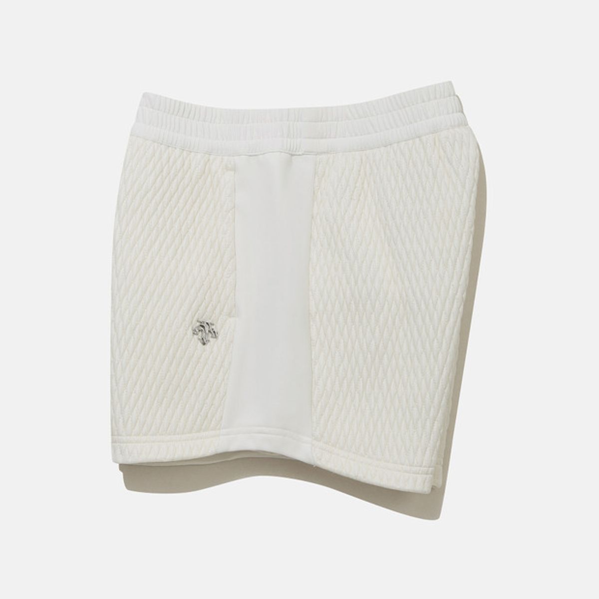 데상트(DESCENTE) 여성 패딩 하이브리드 4부 반바지 아이보리(SP422SHPO7)