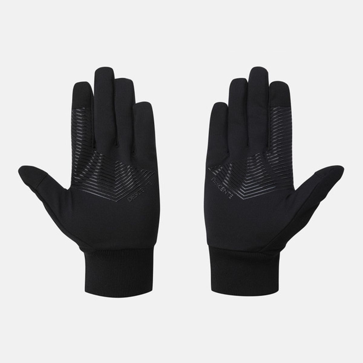 데상트(DESCENTE) 러닝 장갑 (스마트 터치) 블랙(SP323RGL91)