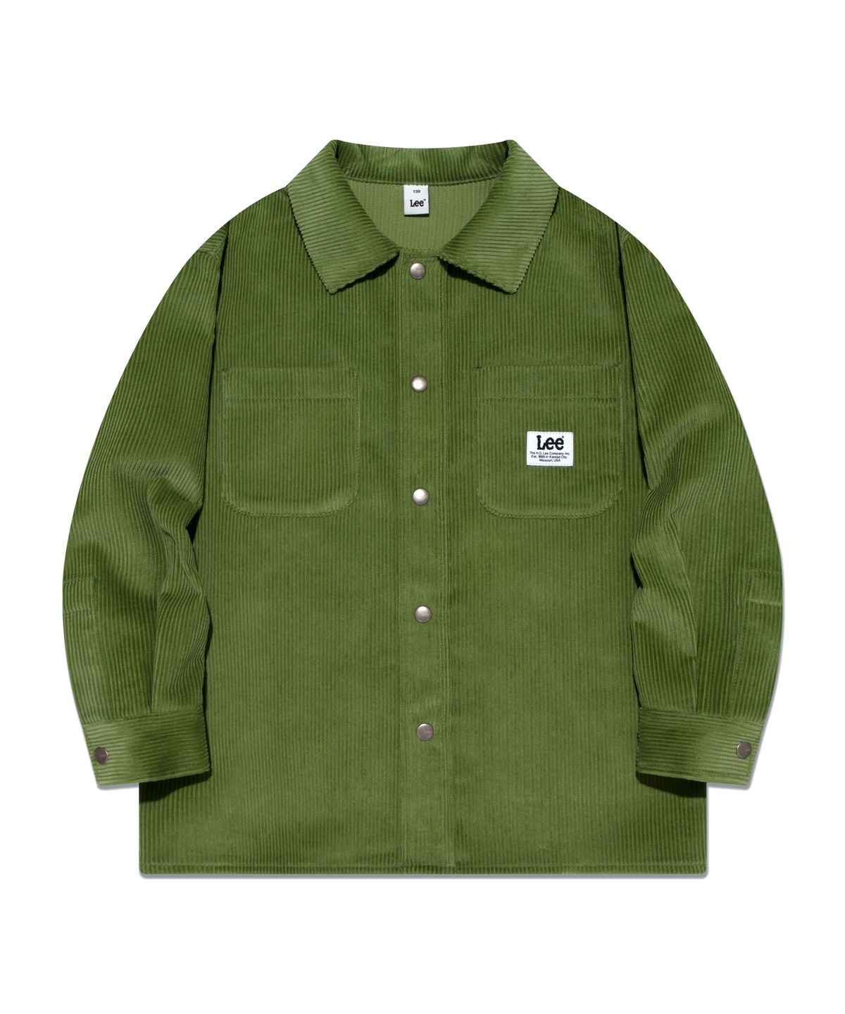 리 키즈(LEE KIDS) 코듀로이 워크웨어 루즈핏 셔츠 카키 LK2404SH40KH