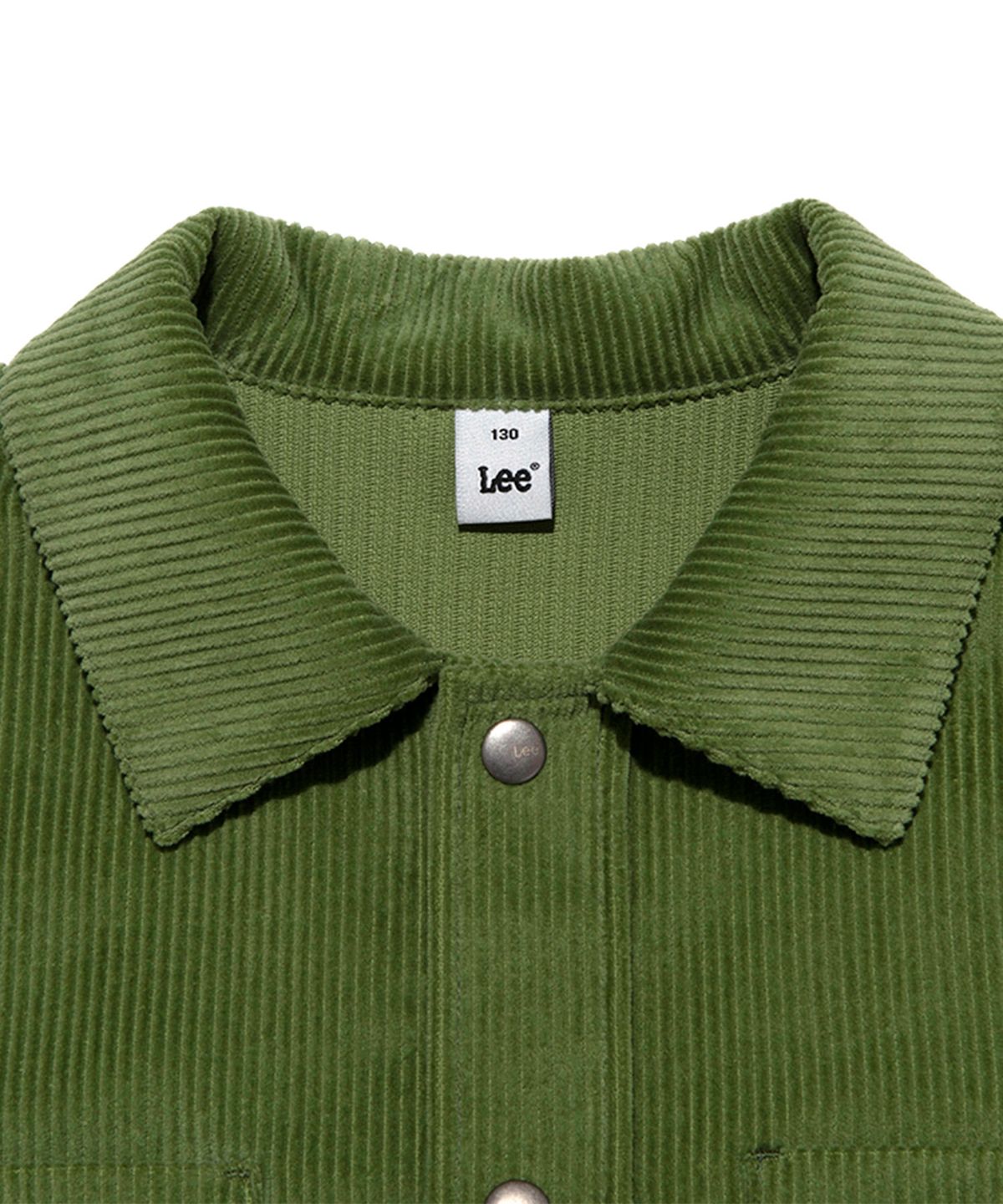 리 키즈(LEE KIDS) 코듀로이 워크웨어 루즈핏 셔츠 카키 LK2404SH40KH