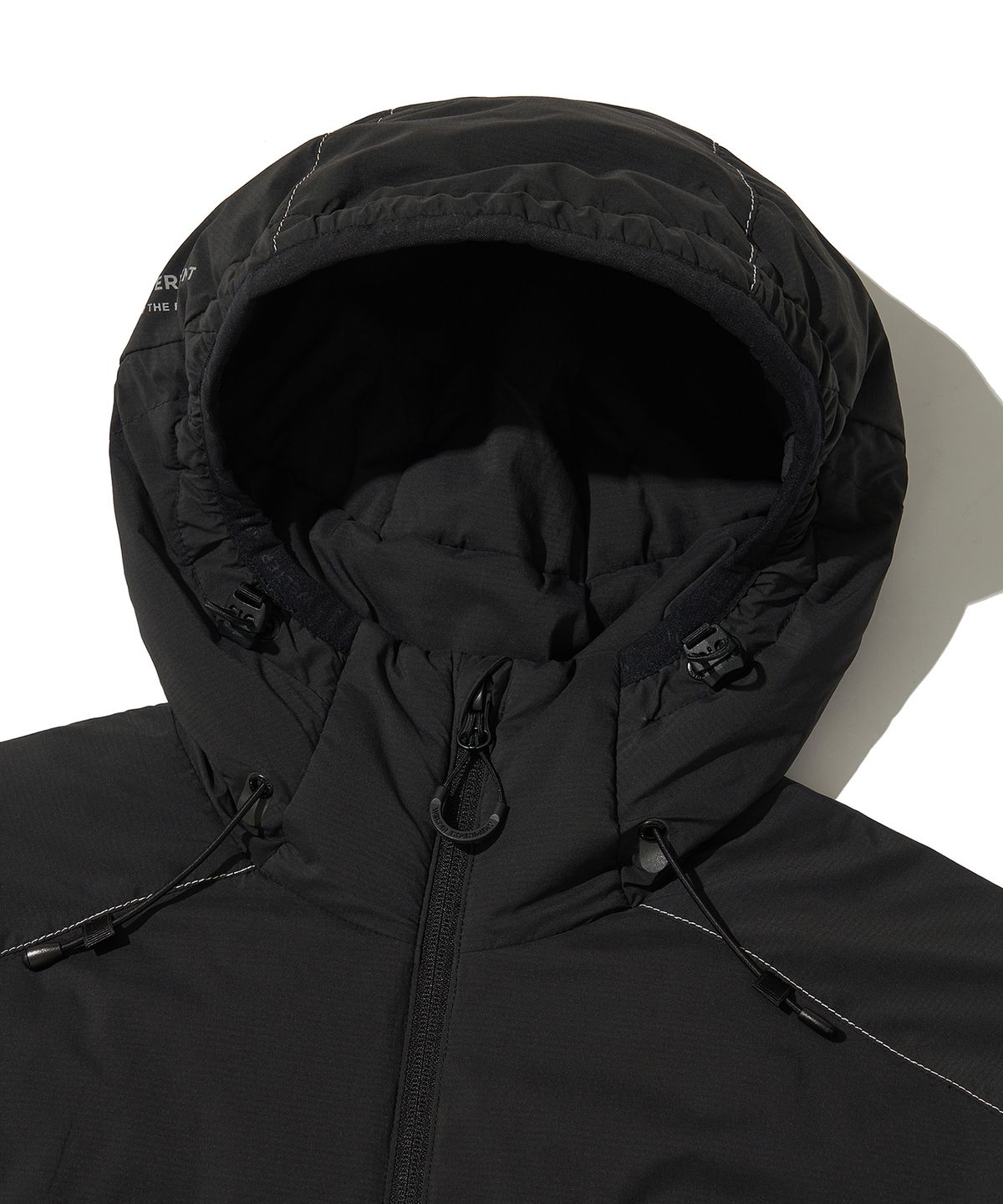 웰터 익스페리먼트(WELTER EXPERIMENT) REFLECTIVE STITCH PRIMALOFT INSULATION JACKET_BLACK_WOL085
