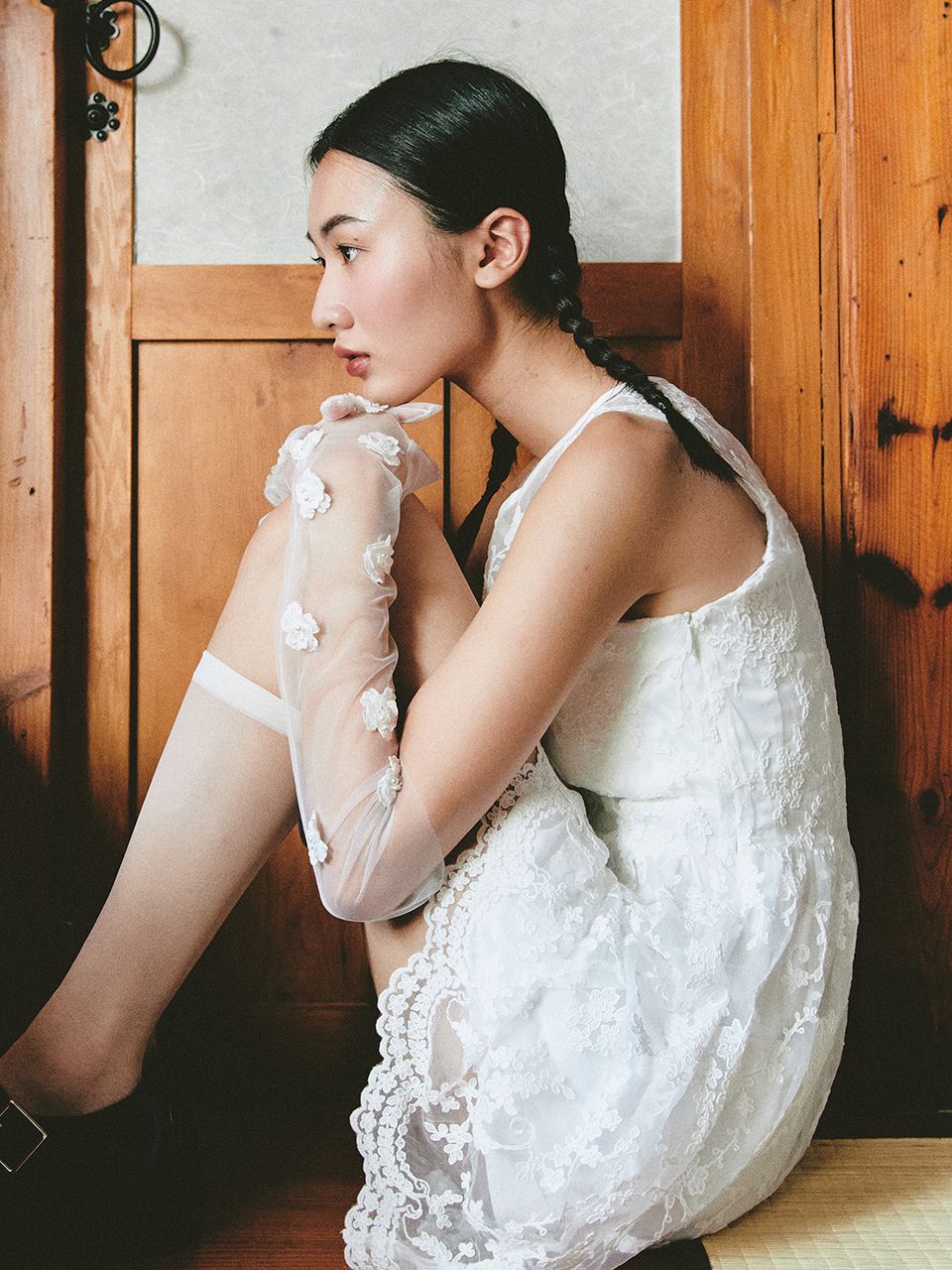 ★GANISONG★ Bridal Almond Mini Dress_white MUSINSA | GANISONG Bridal Almond Mini Dress_White