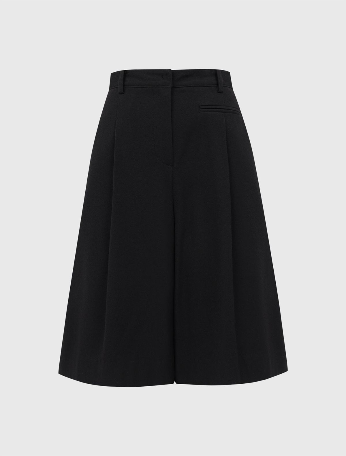룩캐스트(LOOKAST) 코이 울 버뮤다 하프 팬츠_블랙 / COII WOOL BERMUDA HALF PANTS_BLACK