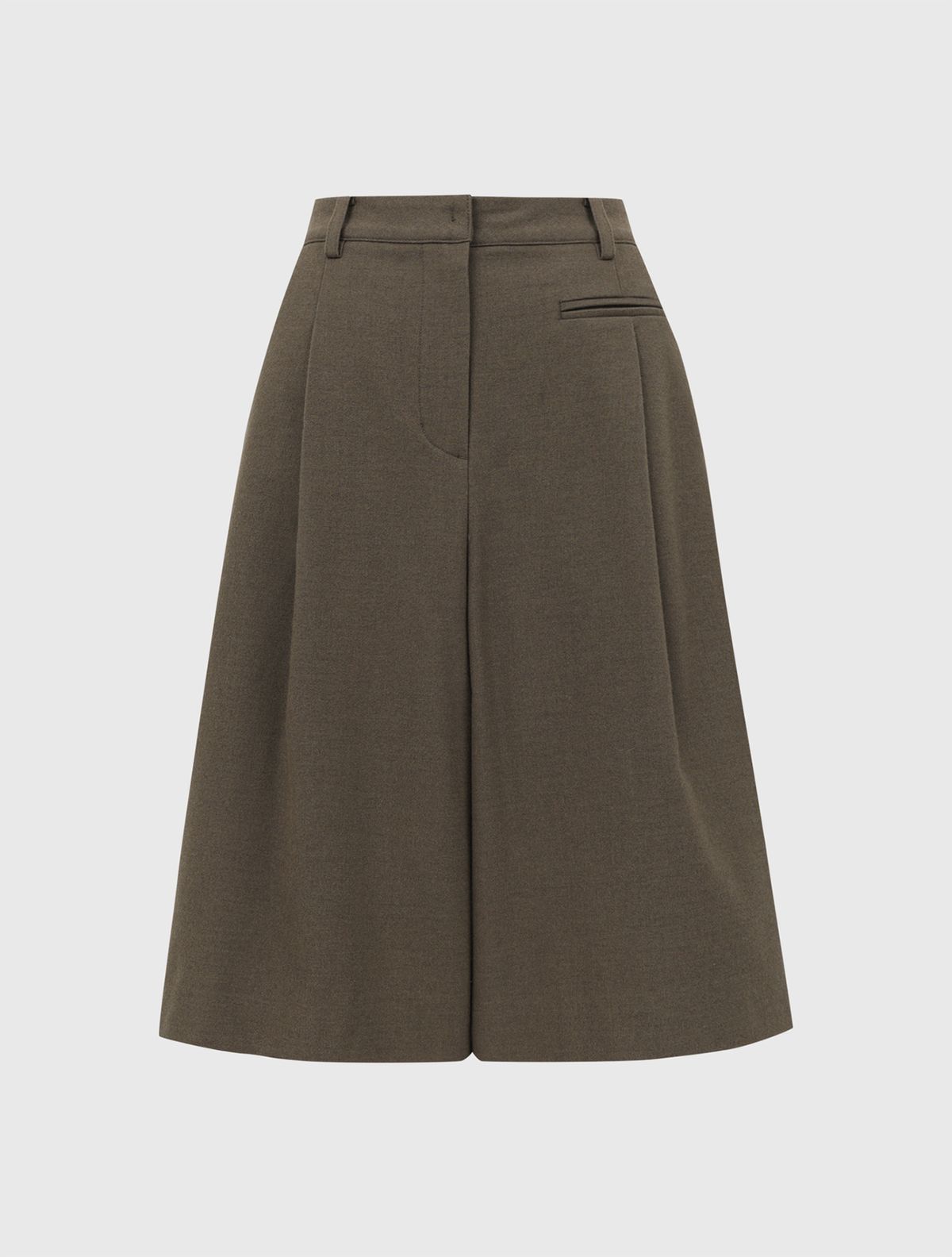 룩캐스트(LOOKAST) 코이 울 버뮤다 하프 팬츠_브라운 / COII WOOL BERMUDA HALF PANTS_BROWN