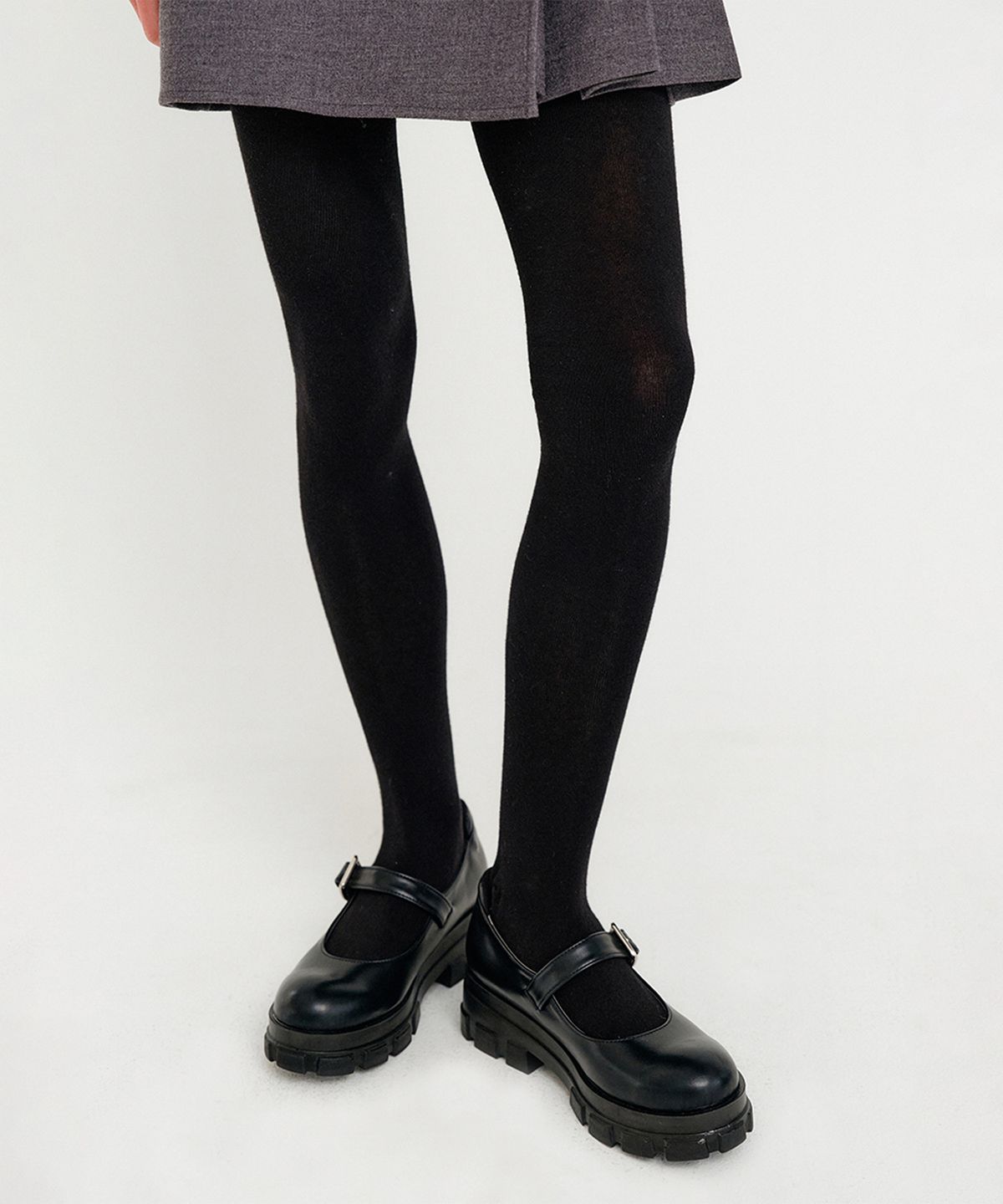 룩캐스트(LOOKAST) 자넷 코튼 타이즈_블랙 / JANET COTTEN TIGHTS_BLACK