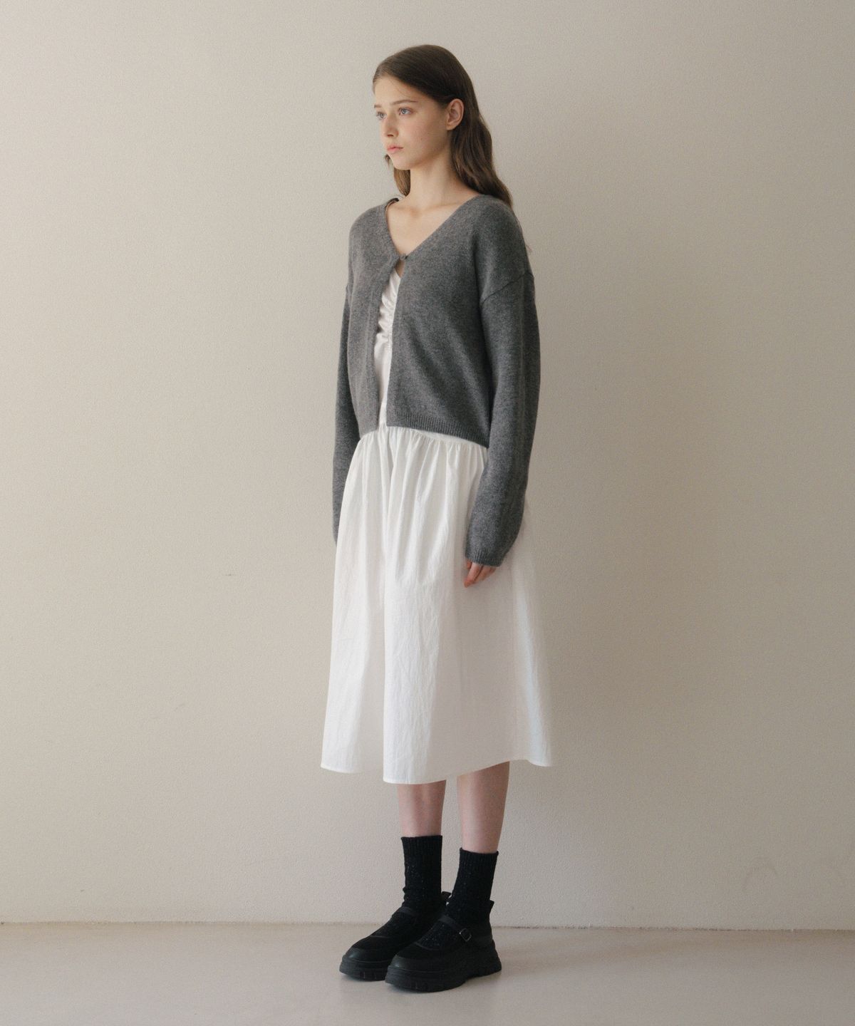 레테라(LETTERA) Fine Wool Bolero Cardigan