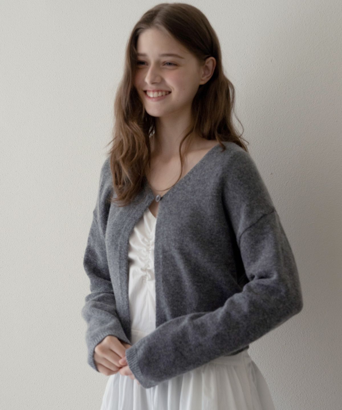 레테라(LETTERA) Fine Wool Bolero Cardigan