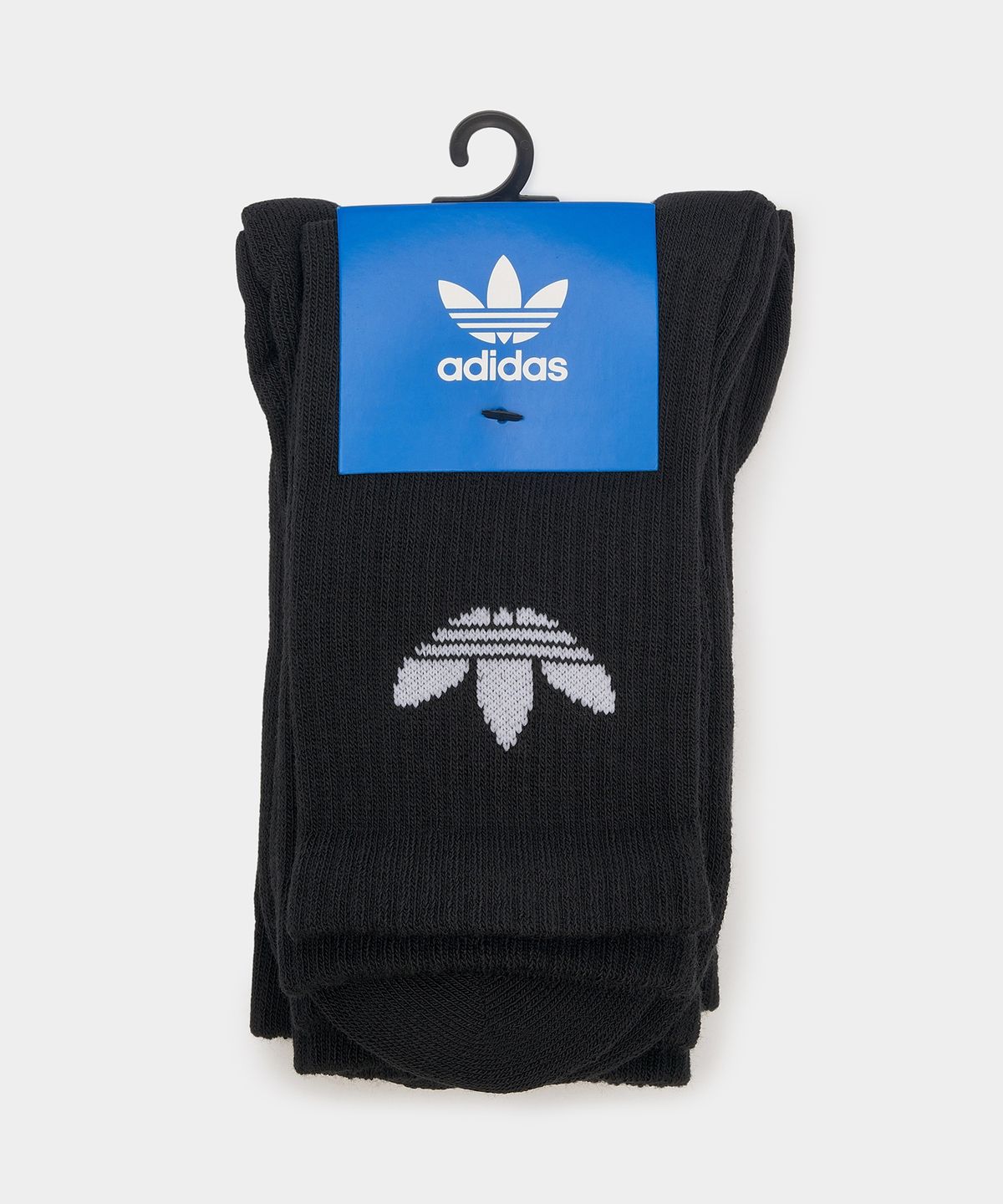 아디다스(ADIDAS) 트레포일 쿠션 크루 삭스 3P - 블랙 / IJ5613
