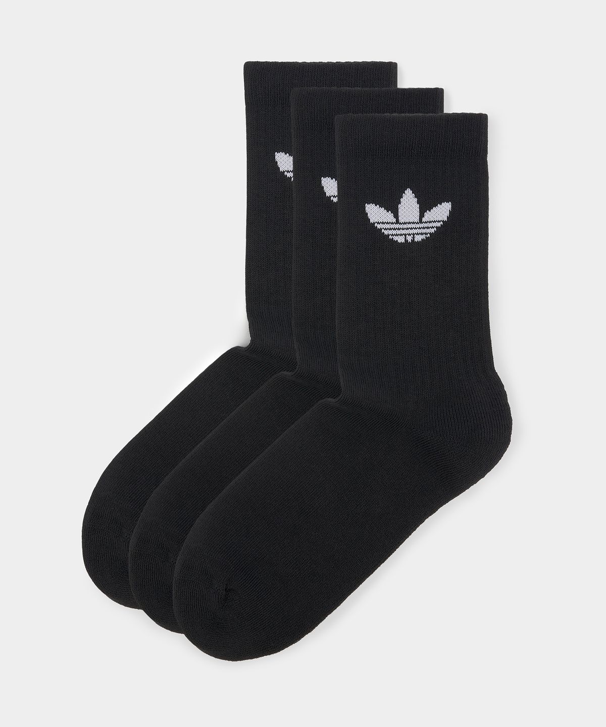 아디다스(ADIDAS) 트레포일 쿠션 크루 삭스 3P - 블랙 / IJ5613