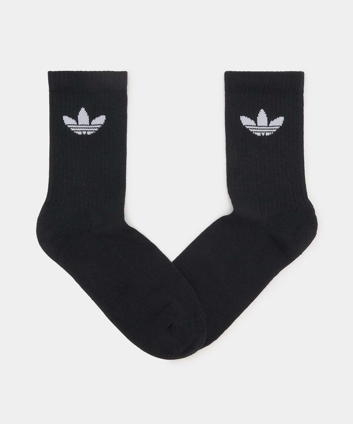 아디다스(ADIDAS) 트레포일 쿠션 크루 삭스 3P - 블랙 / IJ5613