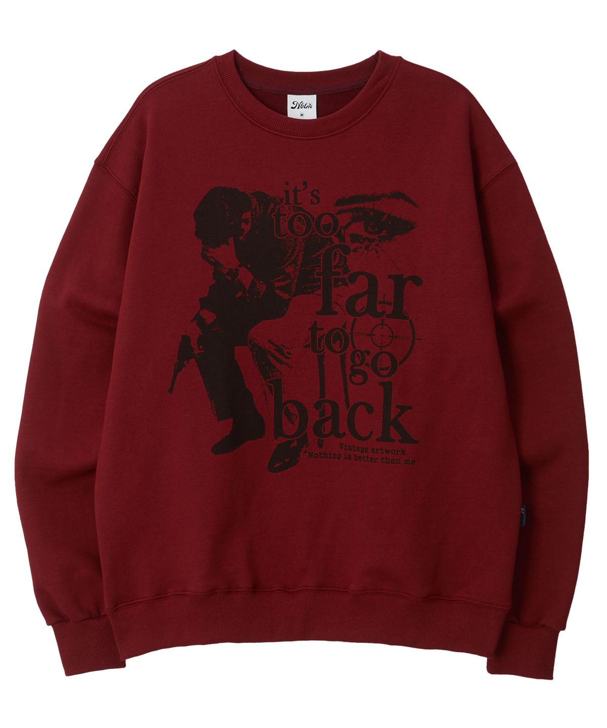 낫띵이즈베럴댄미(NOTHINGISBETTERTHANME) VINTAGE ARTWORK SWEATSHIRT_burgundy