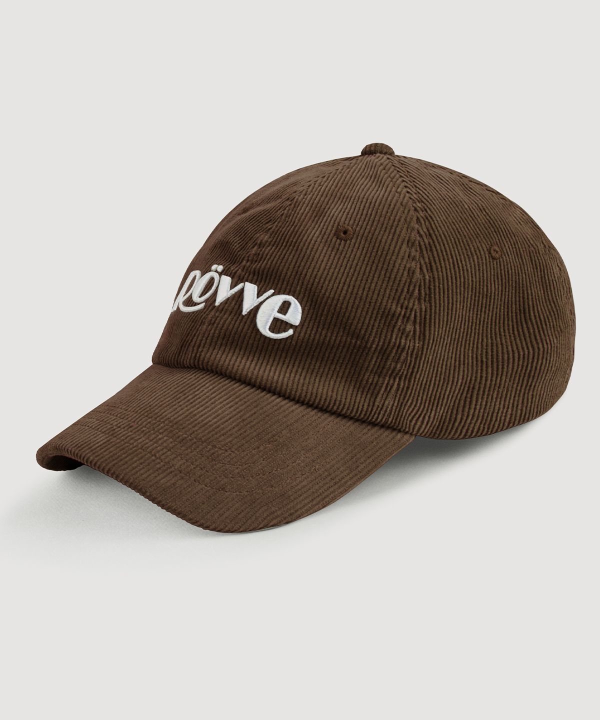뢰브(ROVVE) Corduroy Logo Cap (Brown)