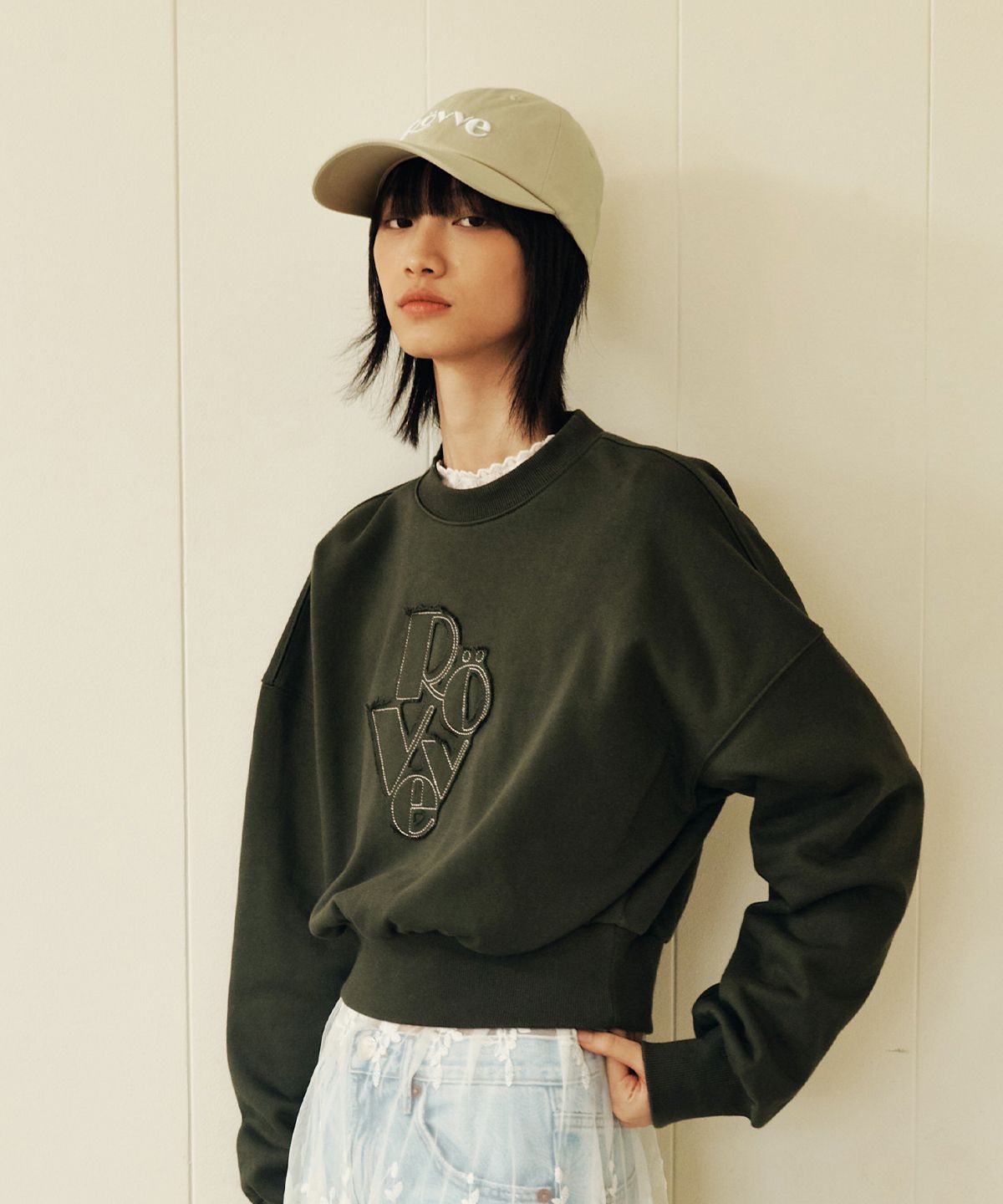 뢰브(ROVVE) Bio Washed Logo Cap (Beige)