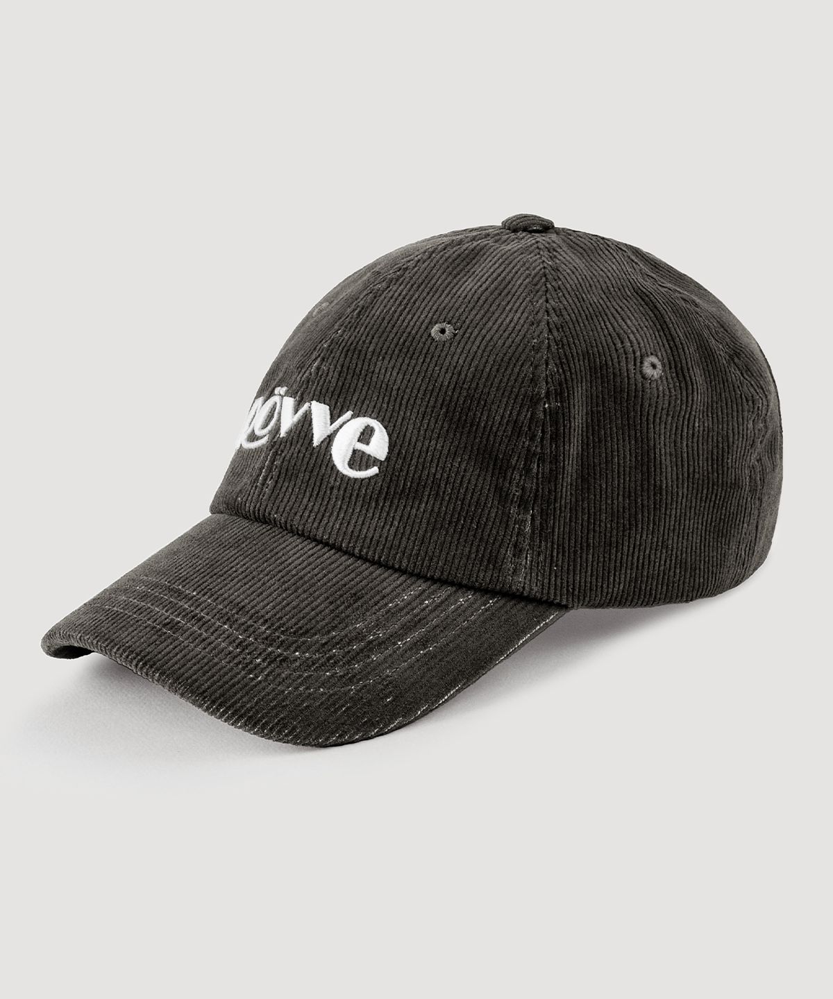 뢰브(ROVVE) Pigment Corduroy Logo Cap (Dark Gray)