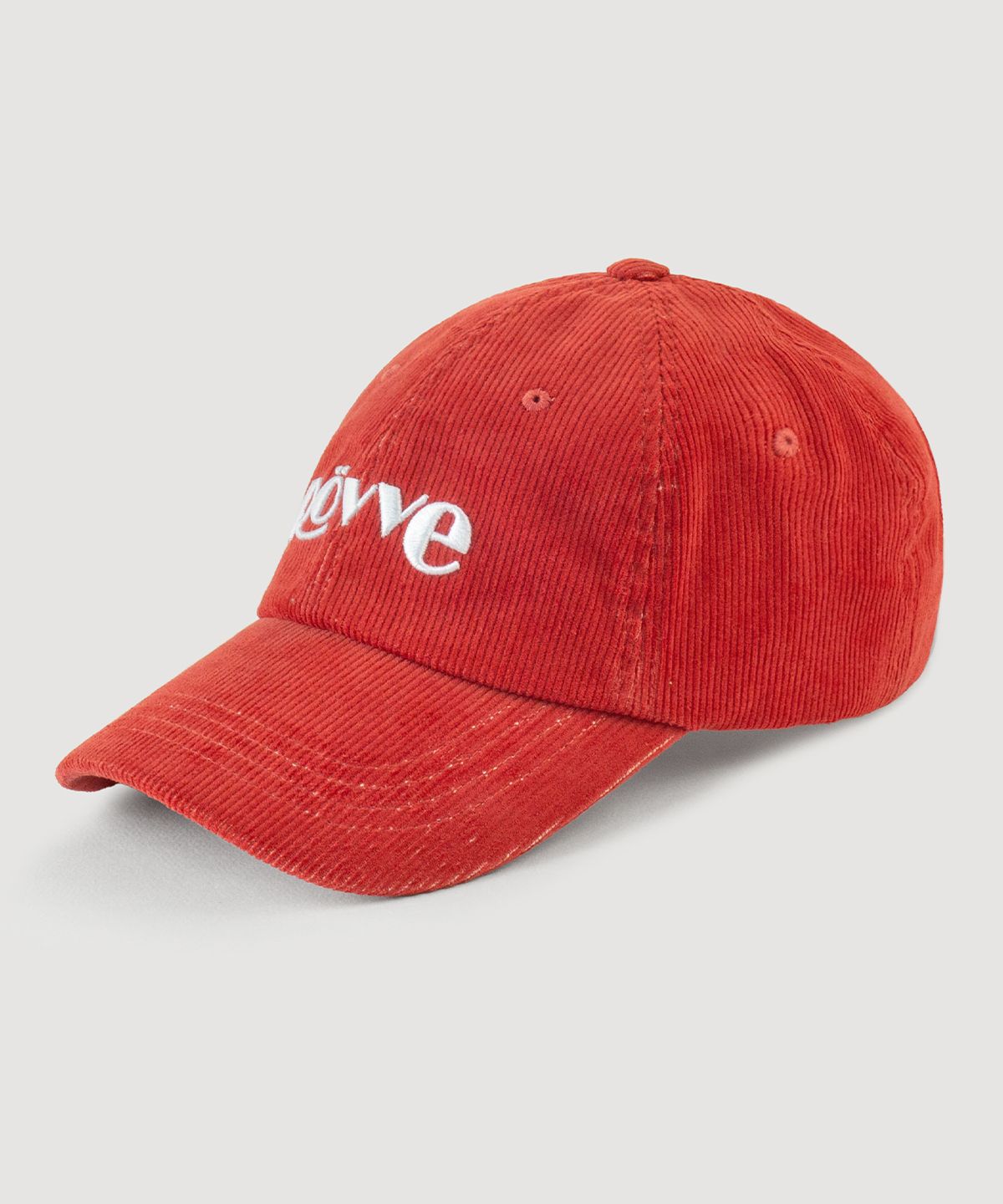 뢰브(ROVVE) Pigment Corduroy Logo Cap (Red)