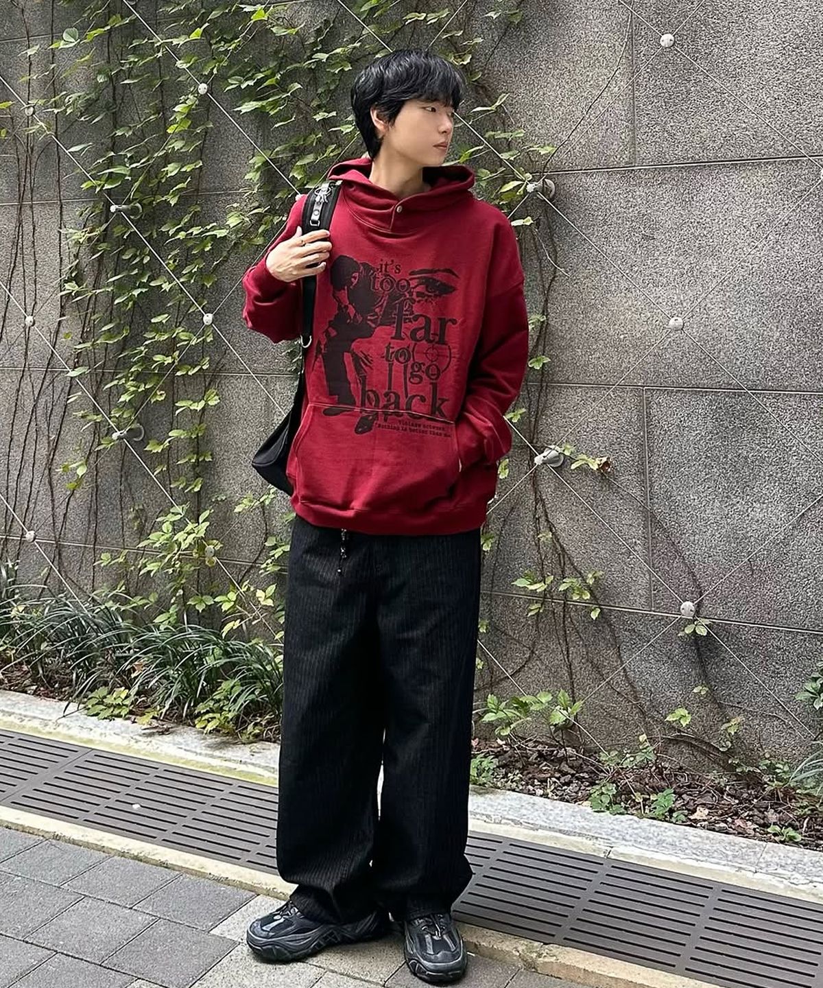 낫띵이즈베럴댄미(NOTHINGISBETTERTHANME) VINTAGE ARTWORK HOODIE_burgundy