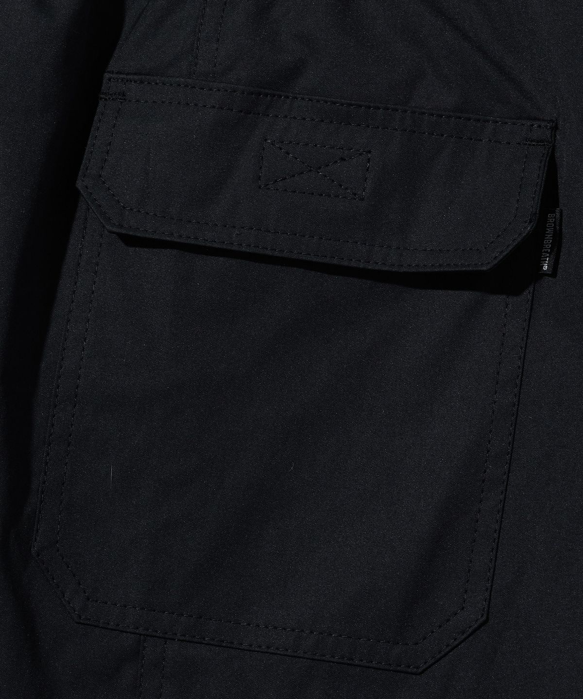브라운브레스(BROWNBREATH) STM NYLON LINE PANTS - BLACK