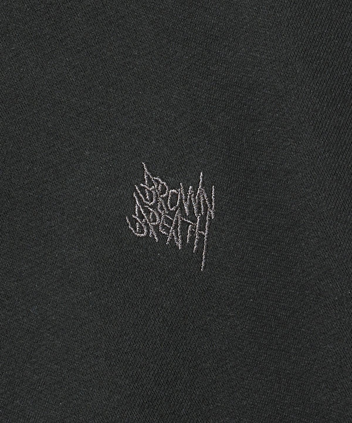 브라운브레스(BROWNBREATH) TAG CAMO RAGLAN HOODIE - BLACK