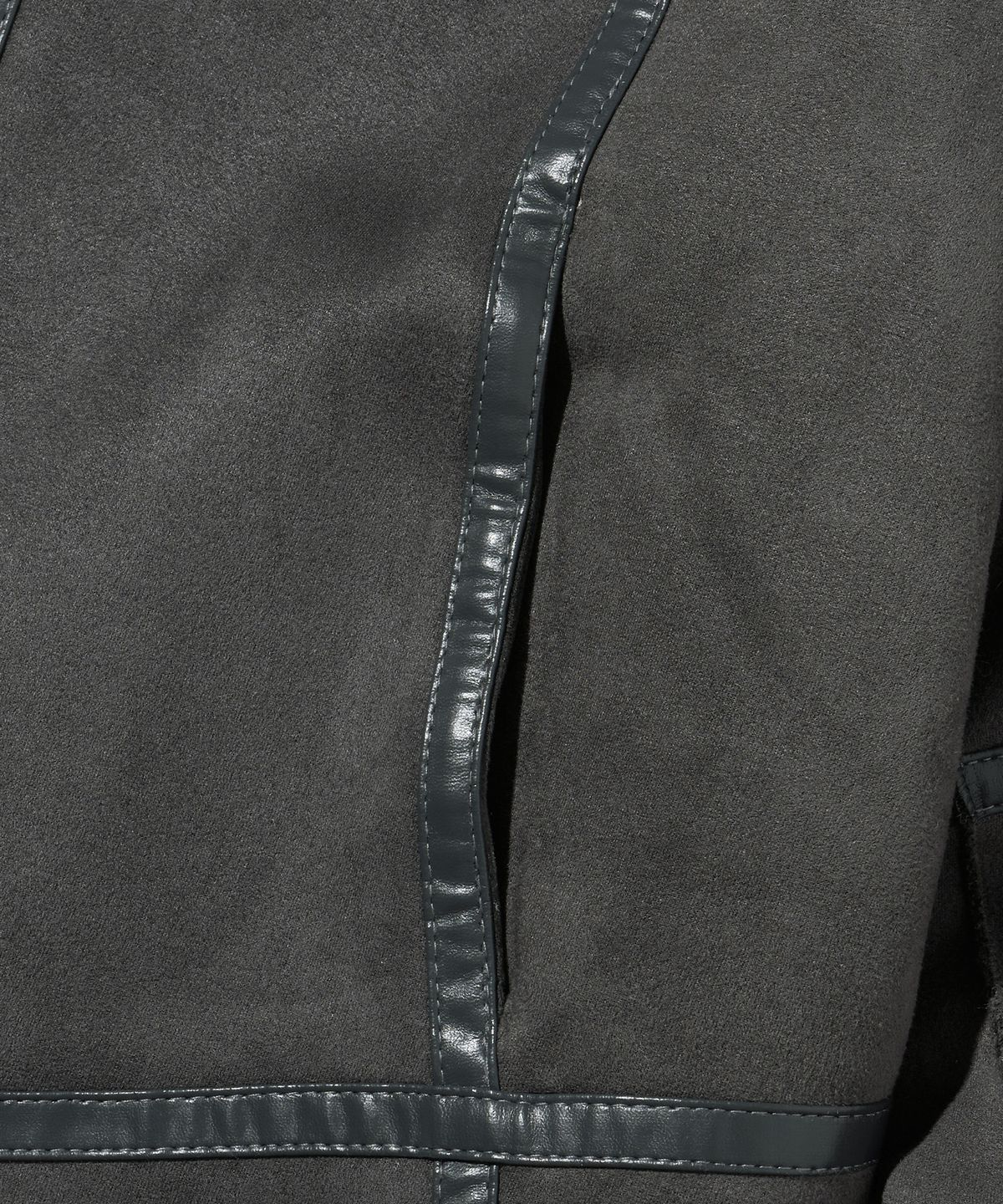 브라운브레스(BROWNBREATH) W TAG SHEARING HOOD JACKET - GREY