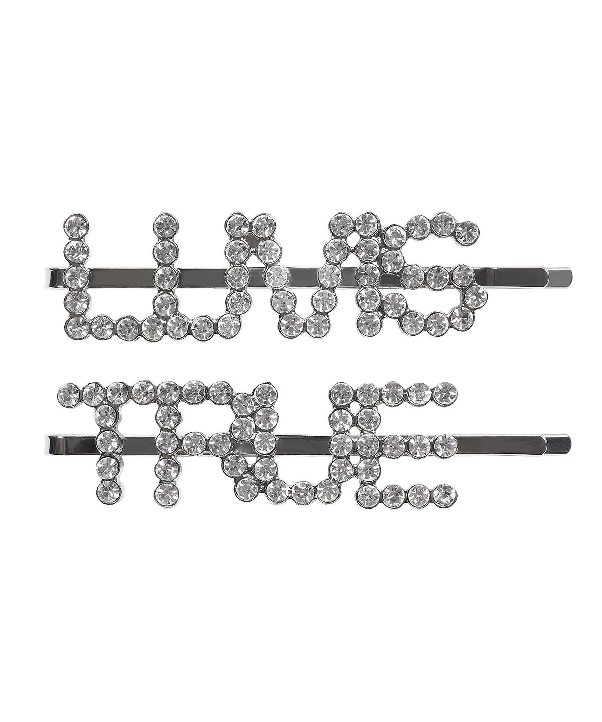 러브이즈트루(LUVISTRUE) FS TWIN LOGO CUBIC HAIR PIN(WHITE)