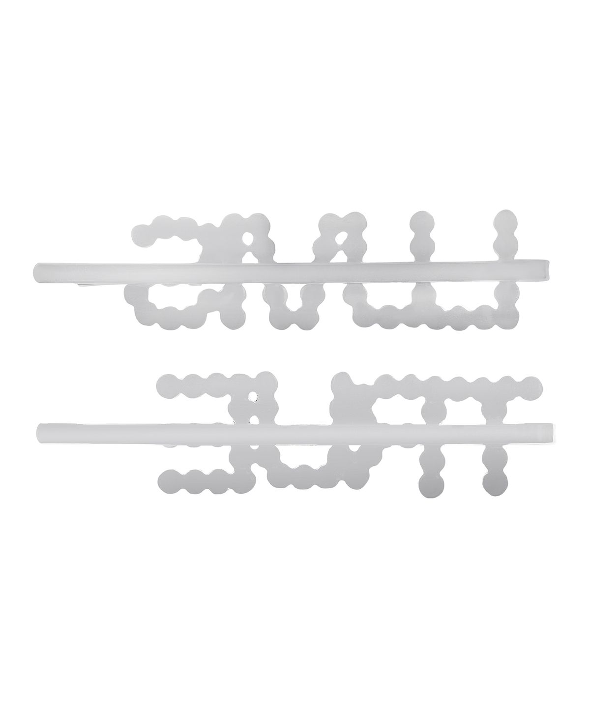 러브이즈트루(LUVISTRUE) FS TWIN LOGO CUBIC HAIR PIN(WHITE)