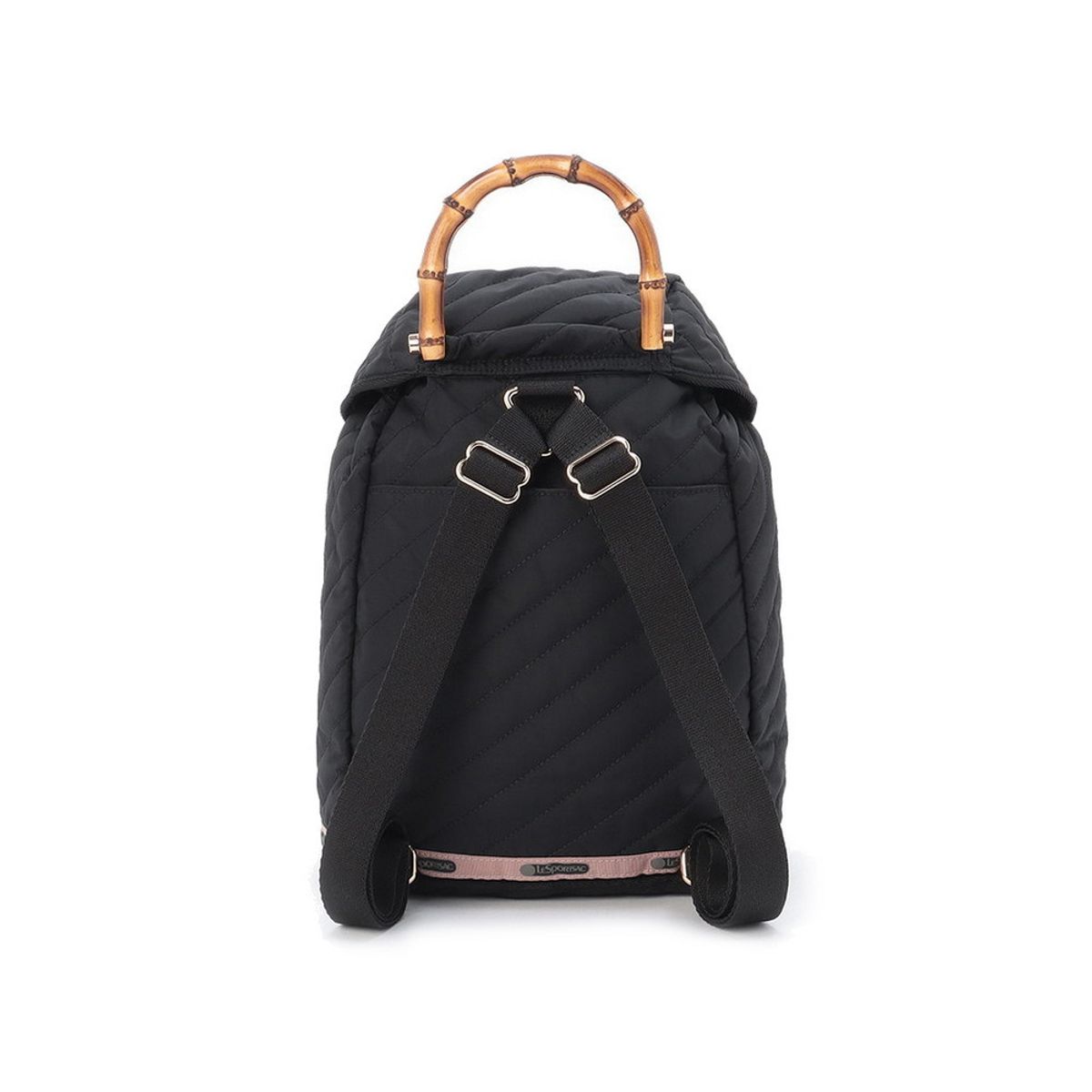 레스포색(LESPORTSAC) 섀도우 블랙 퀼트 뱀부 백팩 [1068.HB87]