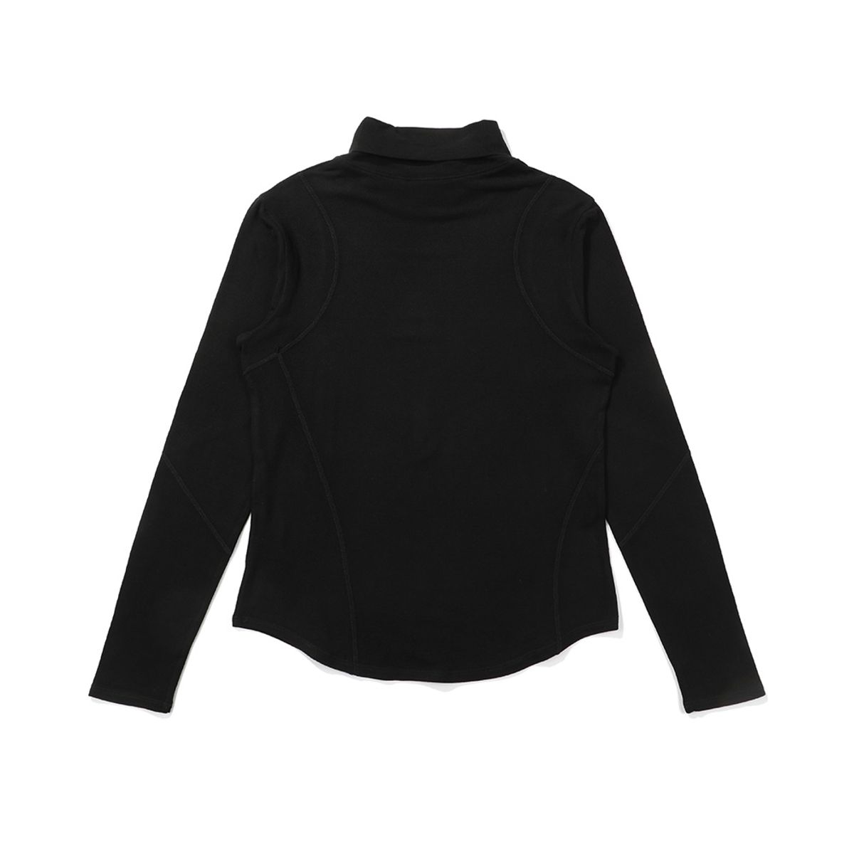 말본 골프(MALBON GOLF) 모크넥 절개 티셔츠 BLACK (WOMAN)
