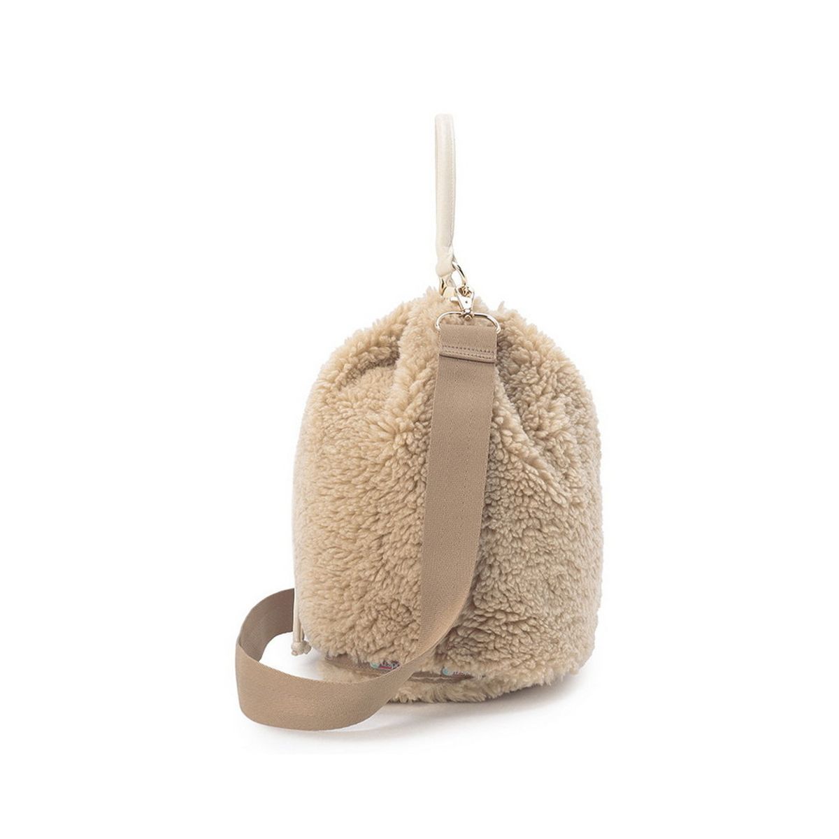 레스포색(LESPORTSAC) 퍼스트 웜 베이지 퍼 미디움 드로우스트링 숄더백 [1062.HB89]