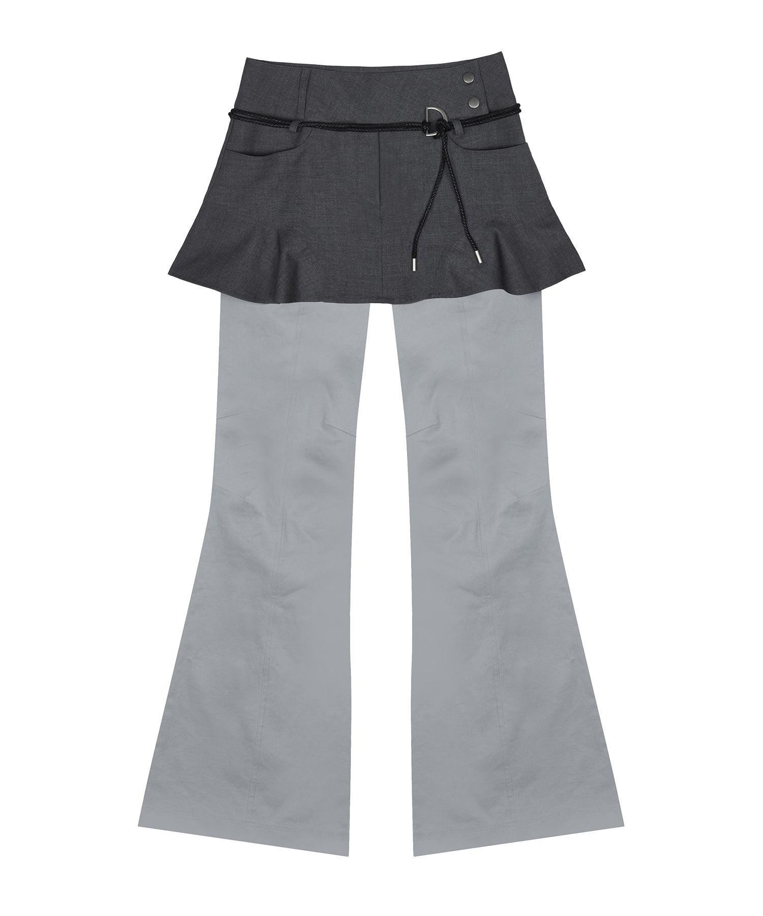 ★24-25FW新作★LUV IS TRUE★FS LAYERED SKIRT PANTS MUSINSA | LUV IS TRUE FS LAYERED SKIRT PANTS(GRAY)