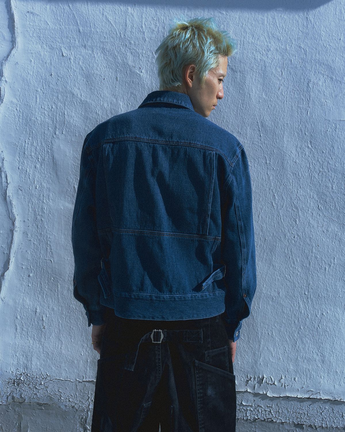 카락터(KARACTOR) Sphinx denim short trucker jacket / Canvas indigo