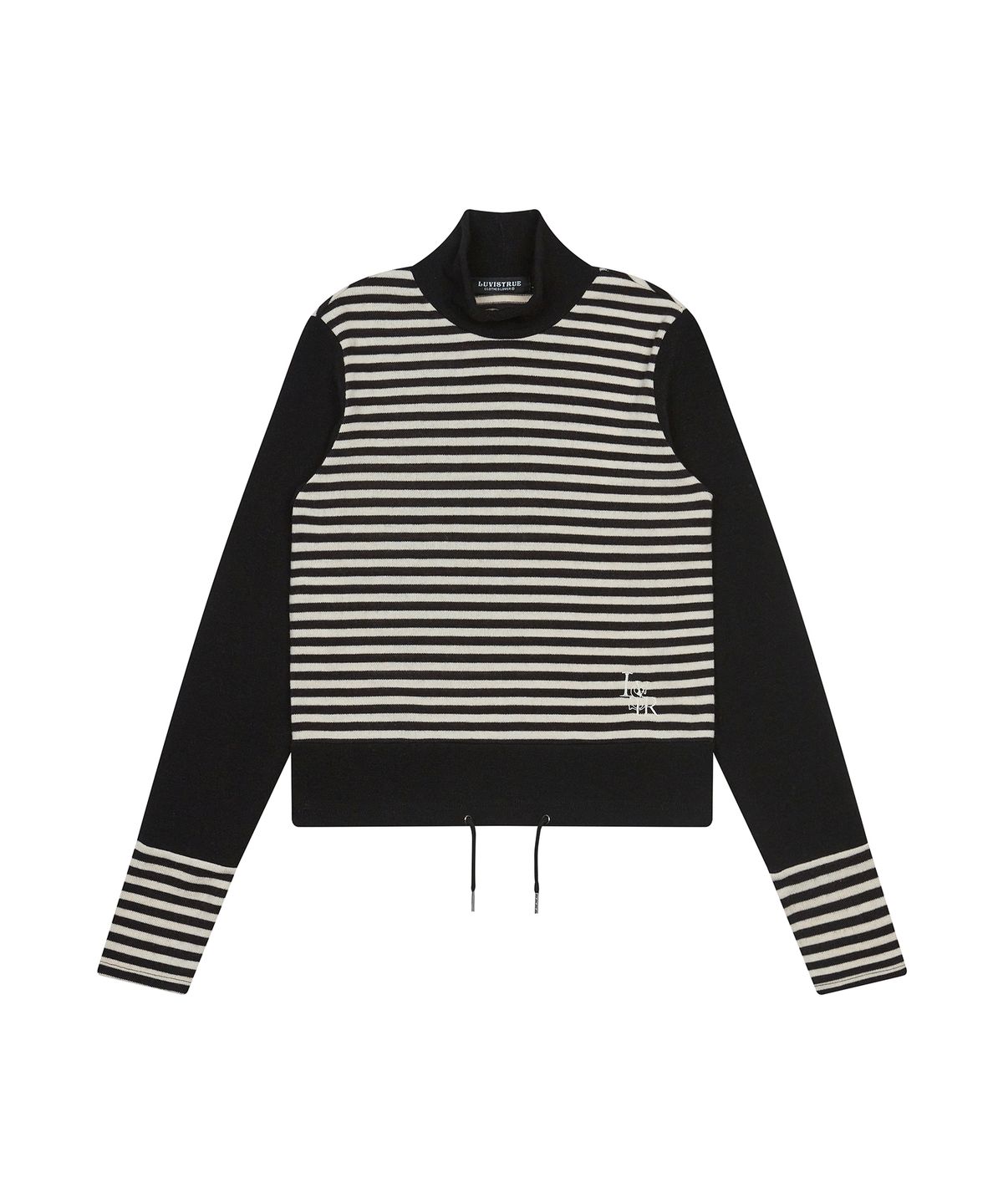 러브이즈트루(LUVISTRUE) LVTR STRIPE TURTLENECK KNIT(BLACK)