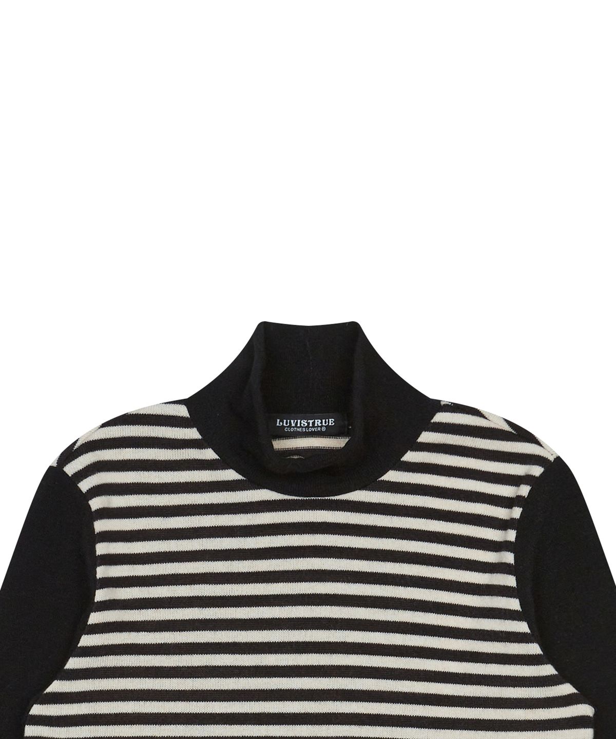 러브이즈트루(LUVISTRUE) LVTR STRIPE TURTLENECK KNIT(BLACK)