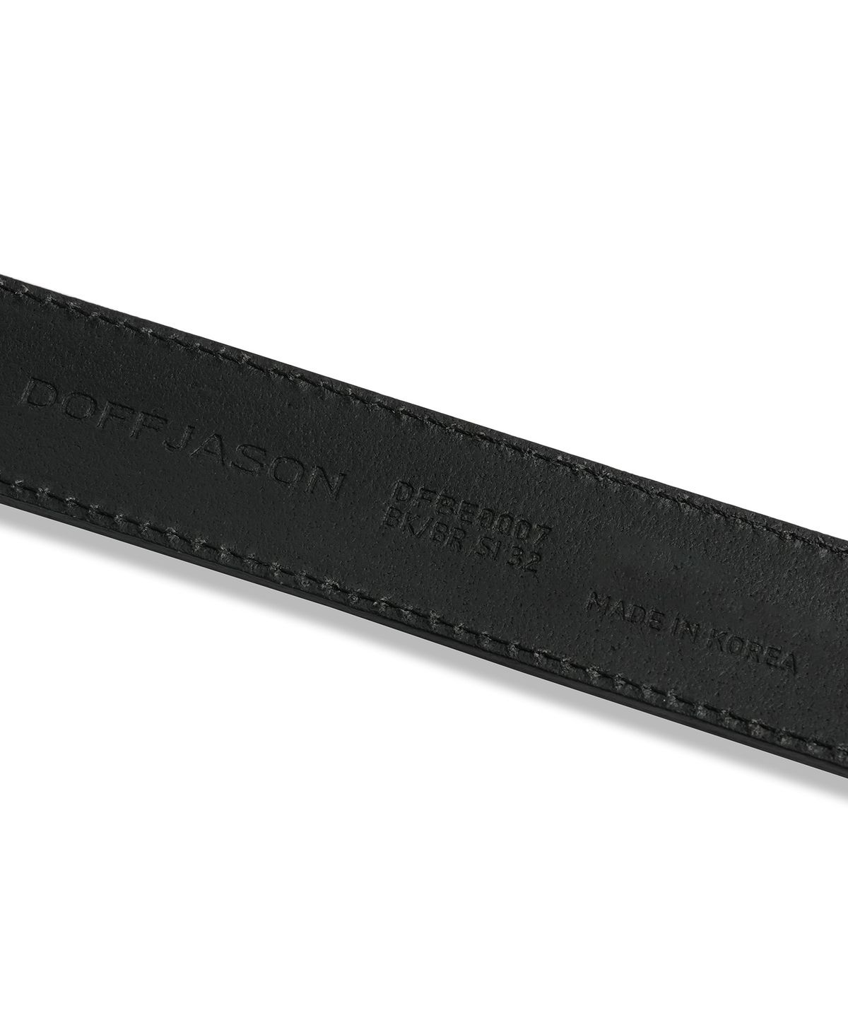도프제이슨(DOFFJASON) 카우하이드 볼륨 미니멀 벨트 BLACK