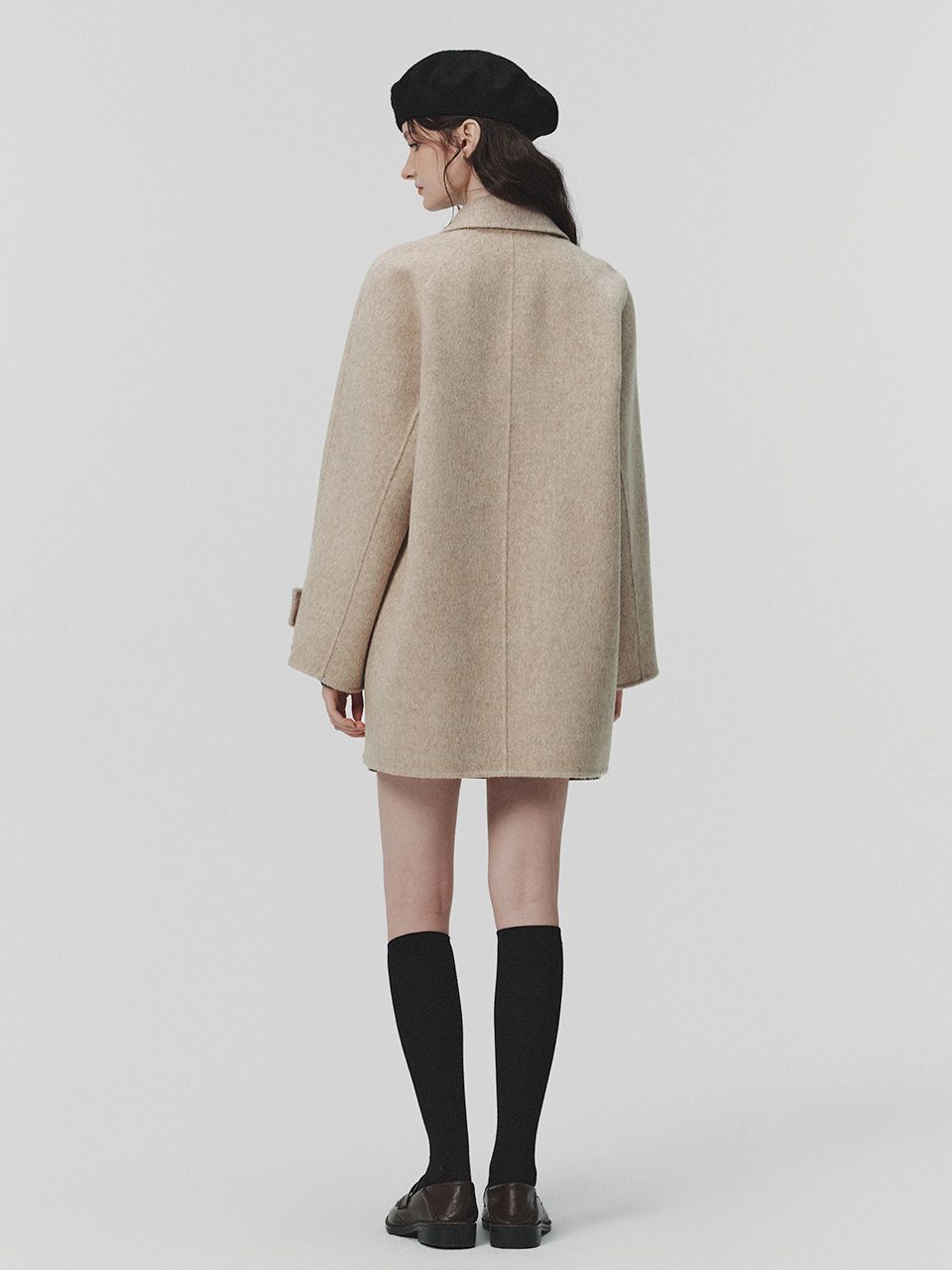 ジャケット・アウター CAEL handmade wool buckle short coat CAEL handmade wool buckle short coat