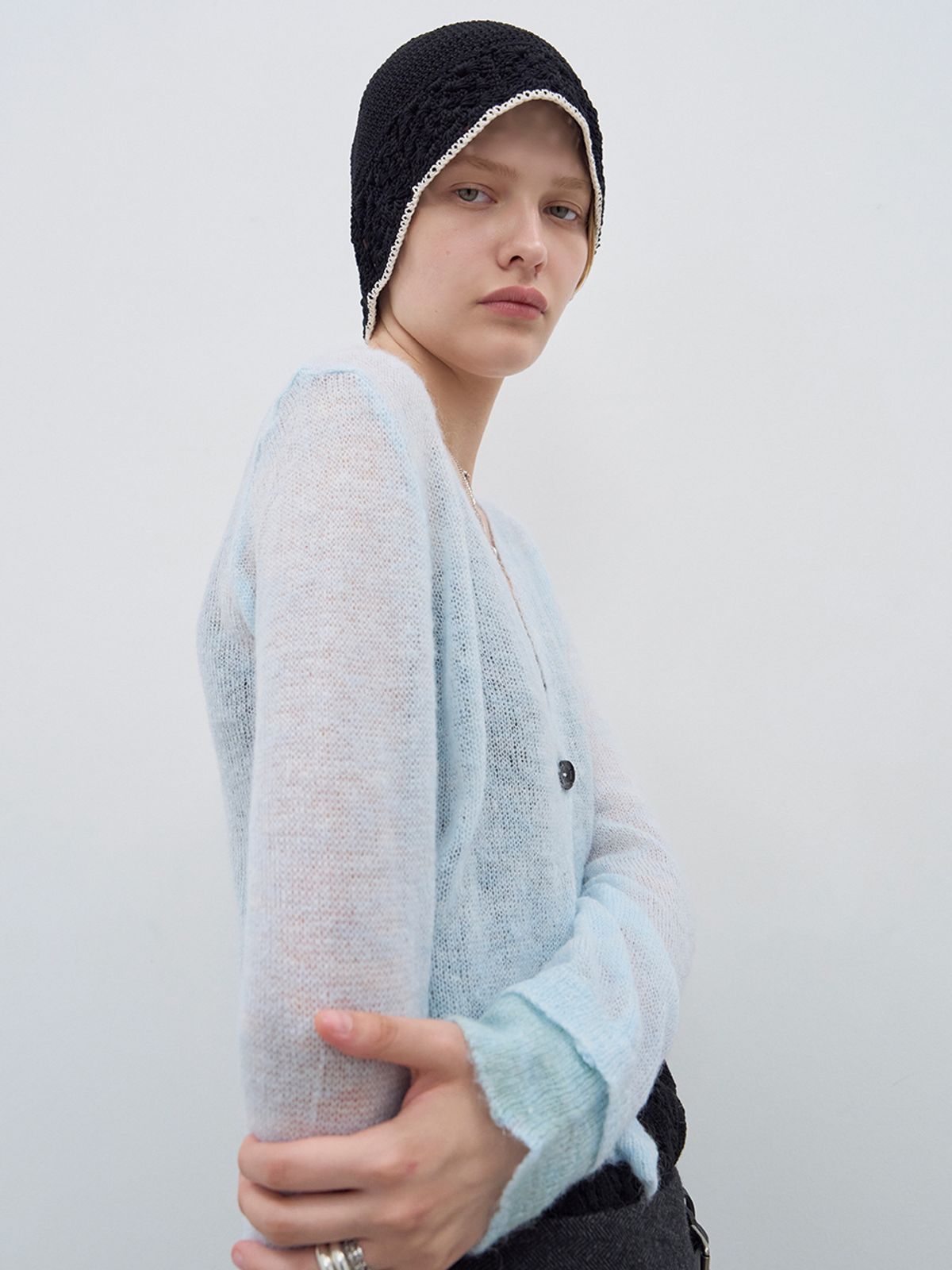 위메농(OUI MAIS NON) Double layerd cardigan