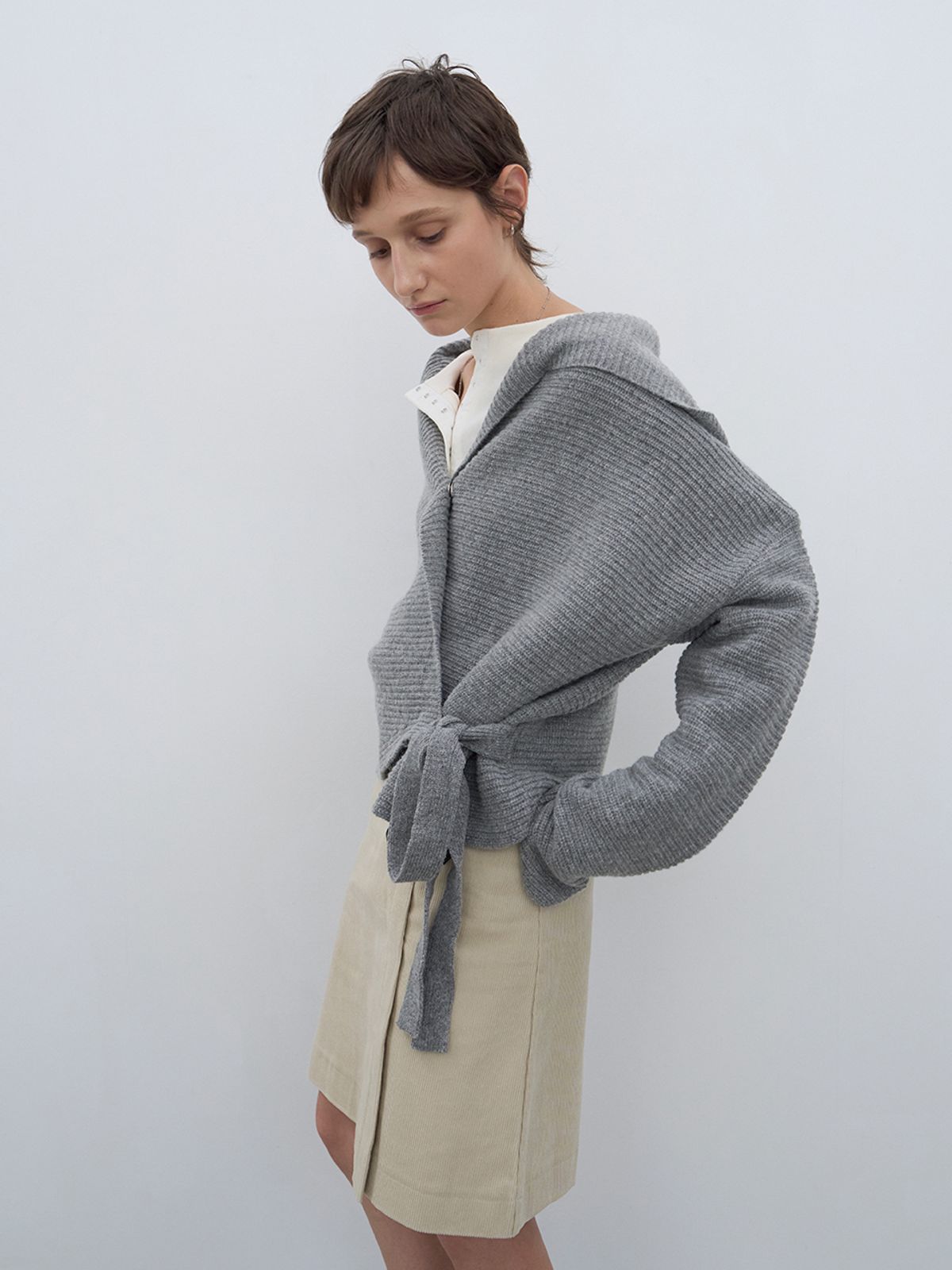 위메농(OUI MAIS NON) Laura wool cardigan