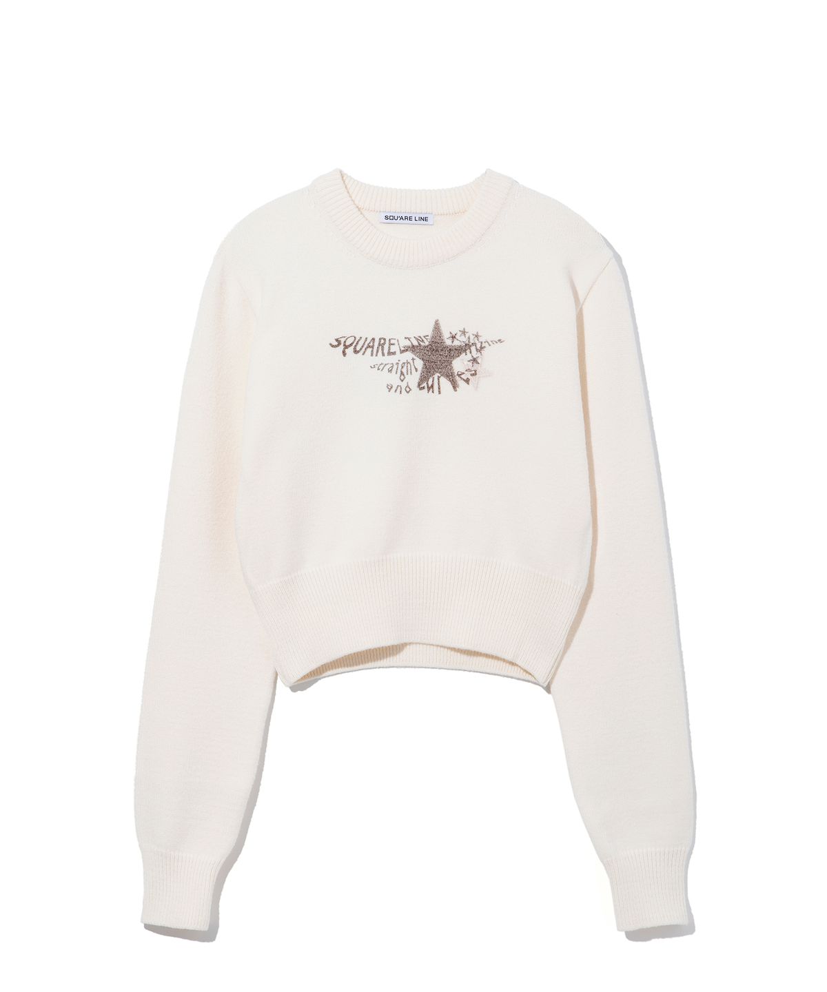 스퀘어라인(SQUARELINE) Letter Star Crop Knit_ 3color