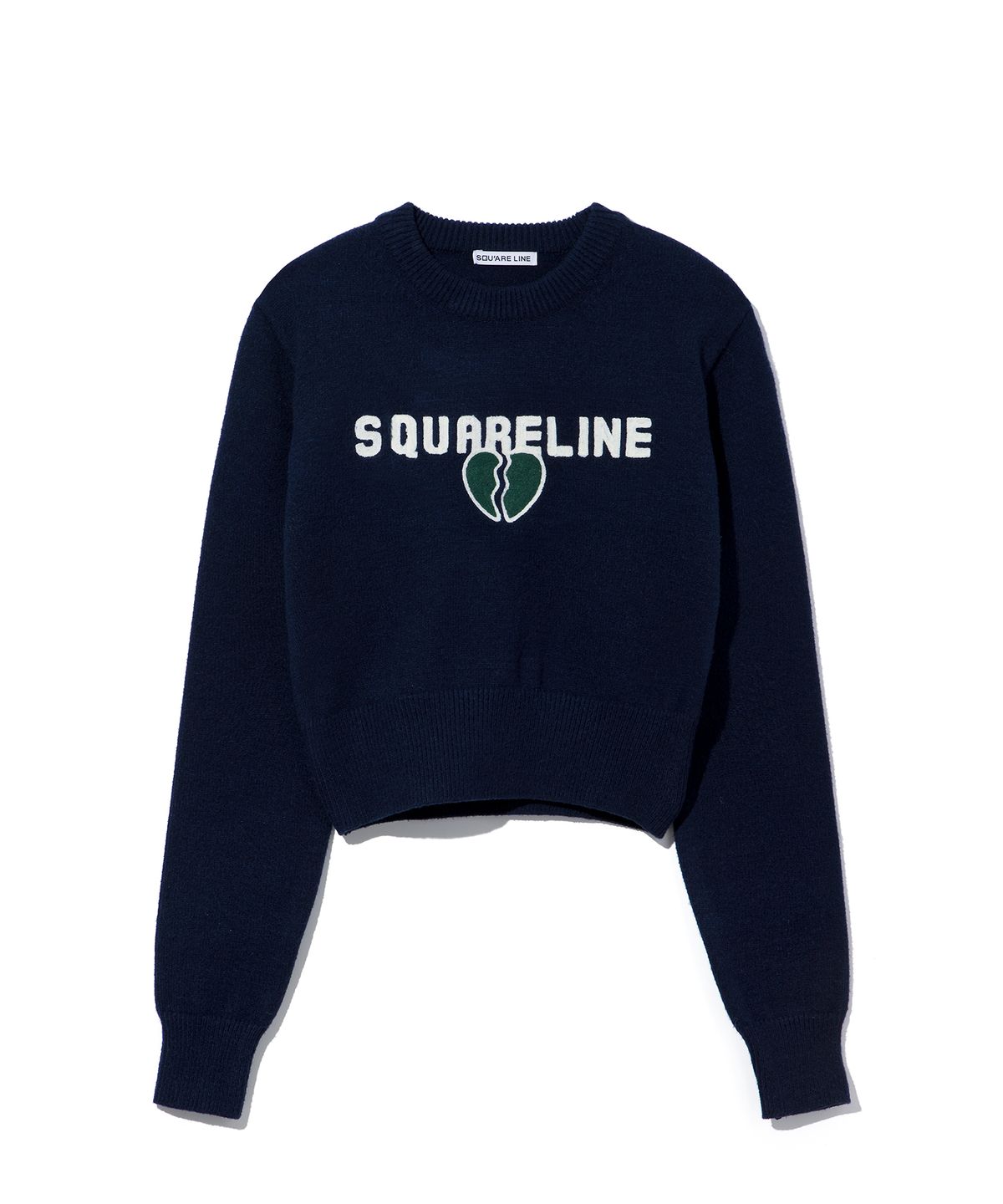 스퀘어라인(SQUARELINE) Break Heart Crop Knit_ 3color