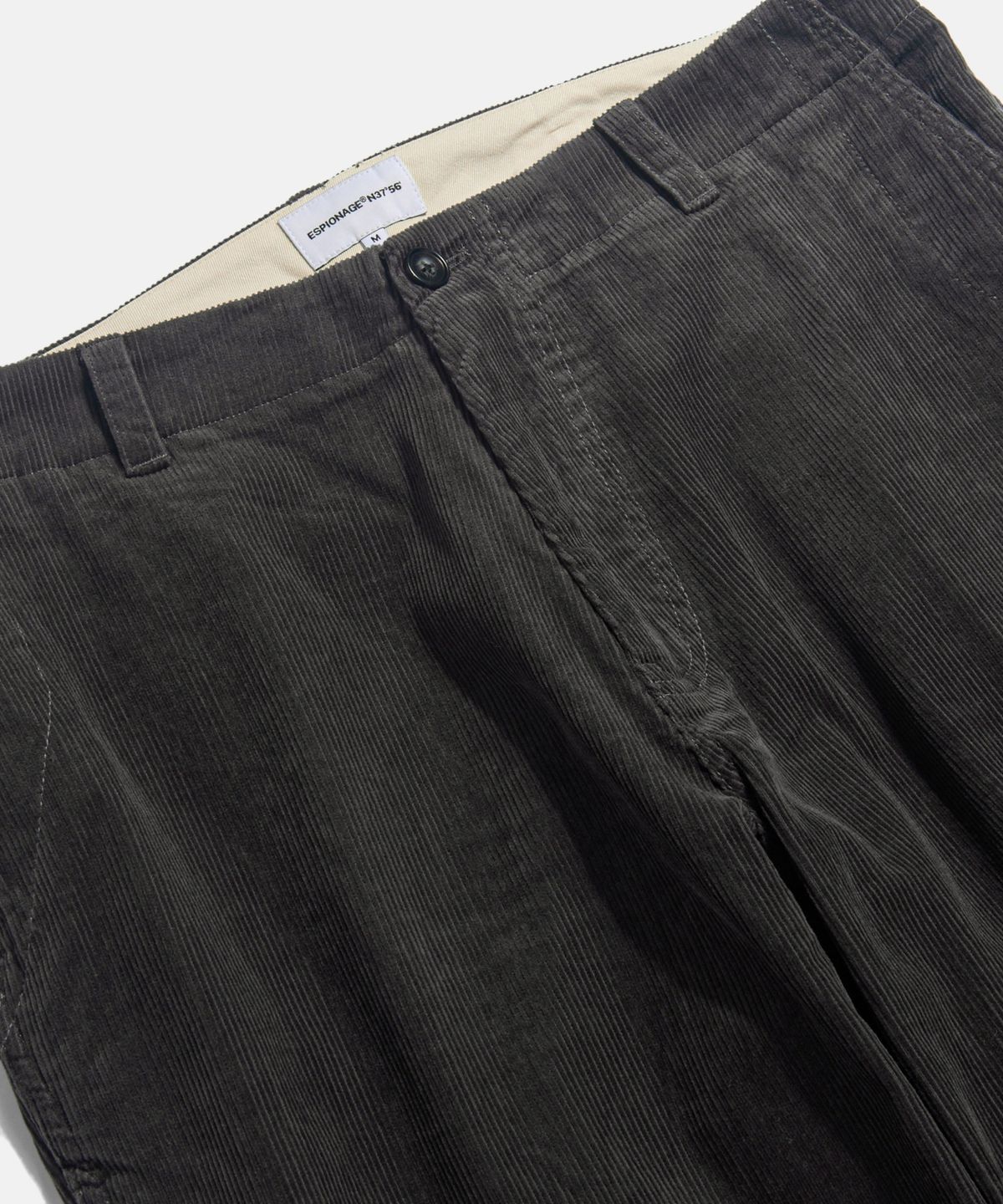 에스피오나지(ESPIONAGE) Corduroy Officer Pants Dark Charcoal