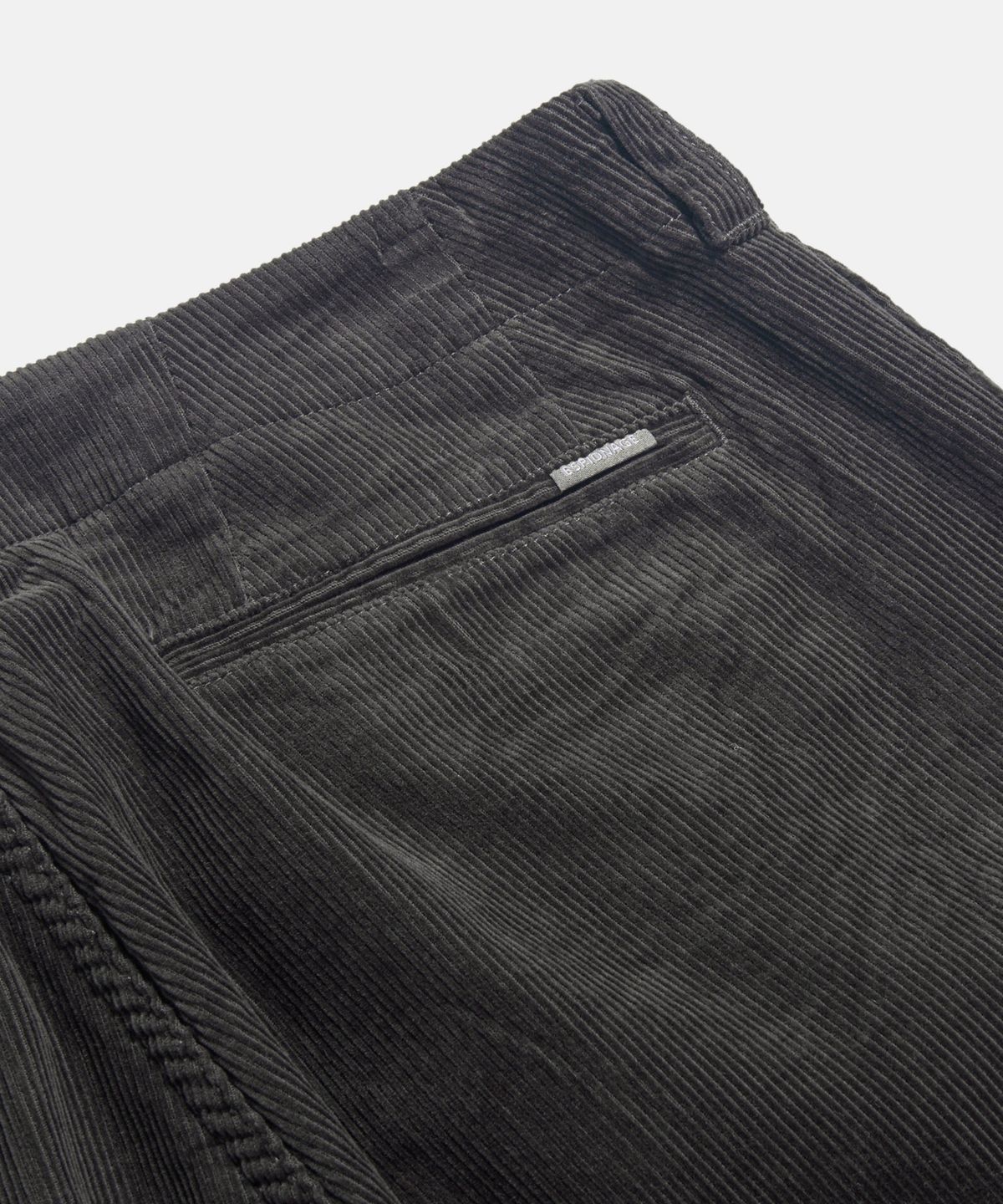 에스피오나지(ESPIONAGE) Corduroy Officer Pants Dark Charcoal