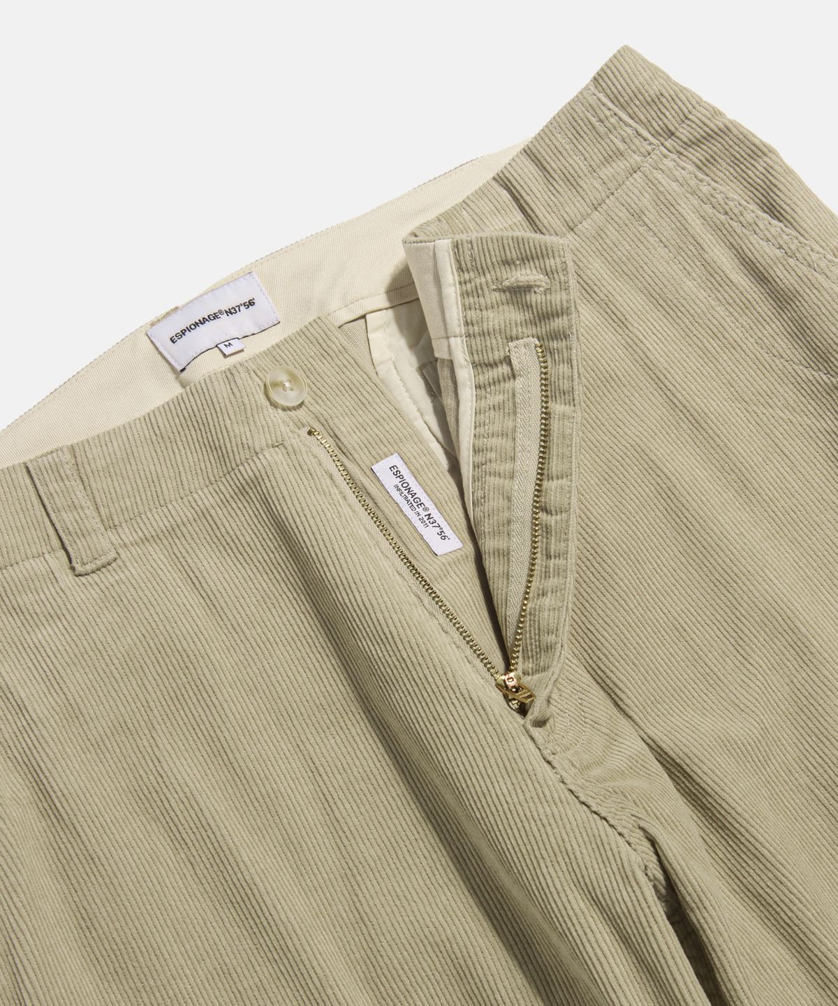에스피오나지(ESPIONAGE) Corduroy Officer Pants Bone Beige