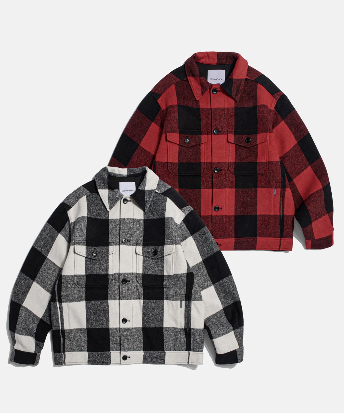 에스피오나지(ESPIONAGE) Buffalo Plaid Lumber Jacket Red