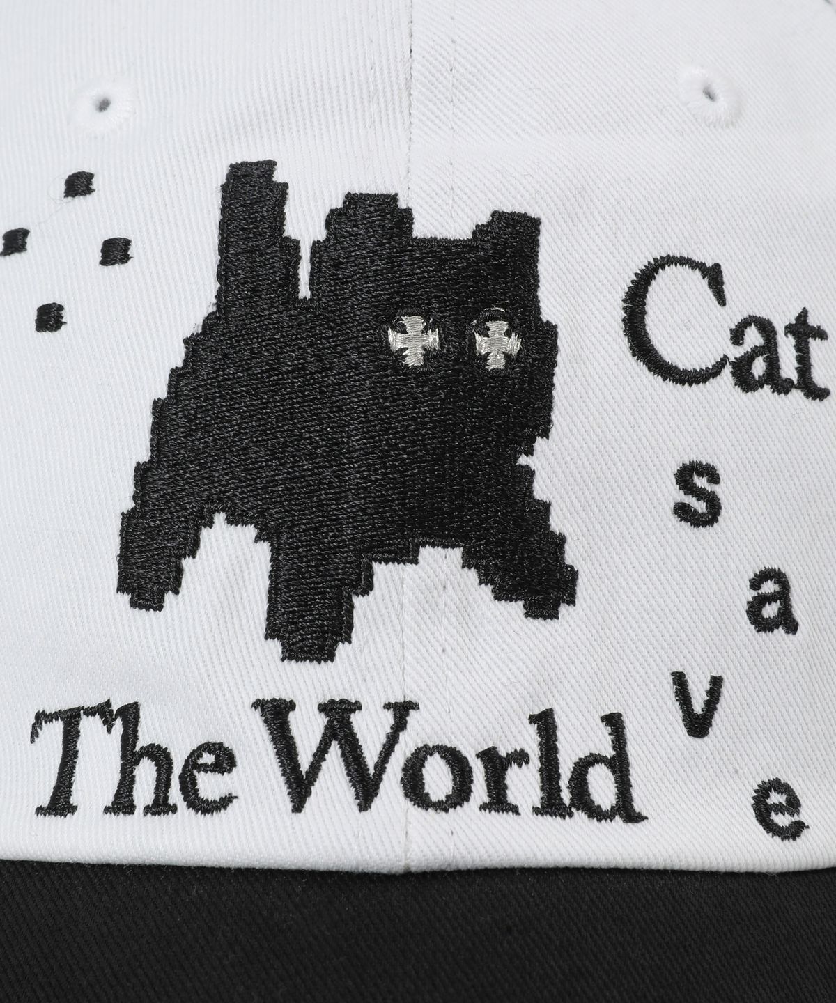 캣세이브더월드(CATSAVETHEWORLD) 픽셀 아트 볼캡 (블랙)