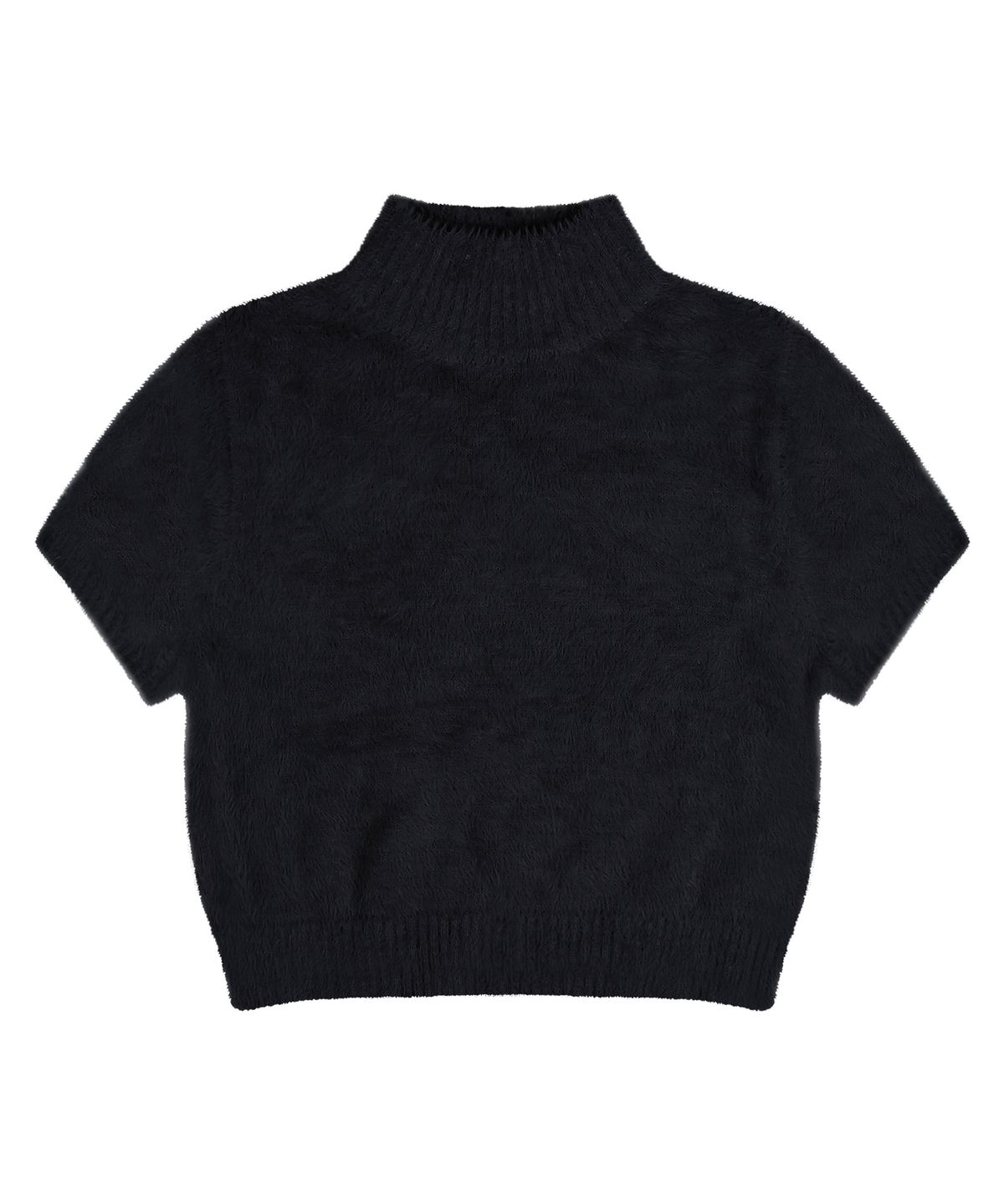 루나키후(RuNaKi'Hu') WXK010 코튼캔디 크롭 반팔니트 (BLACK)