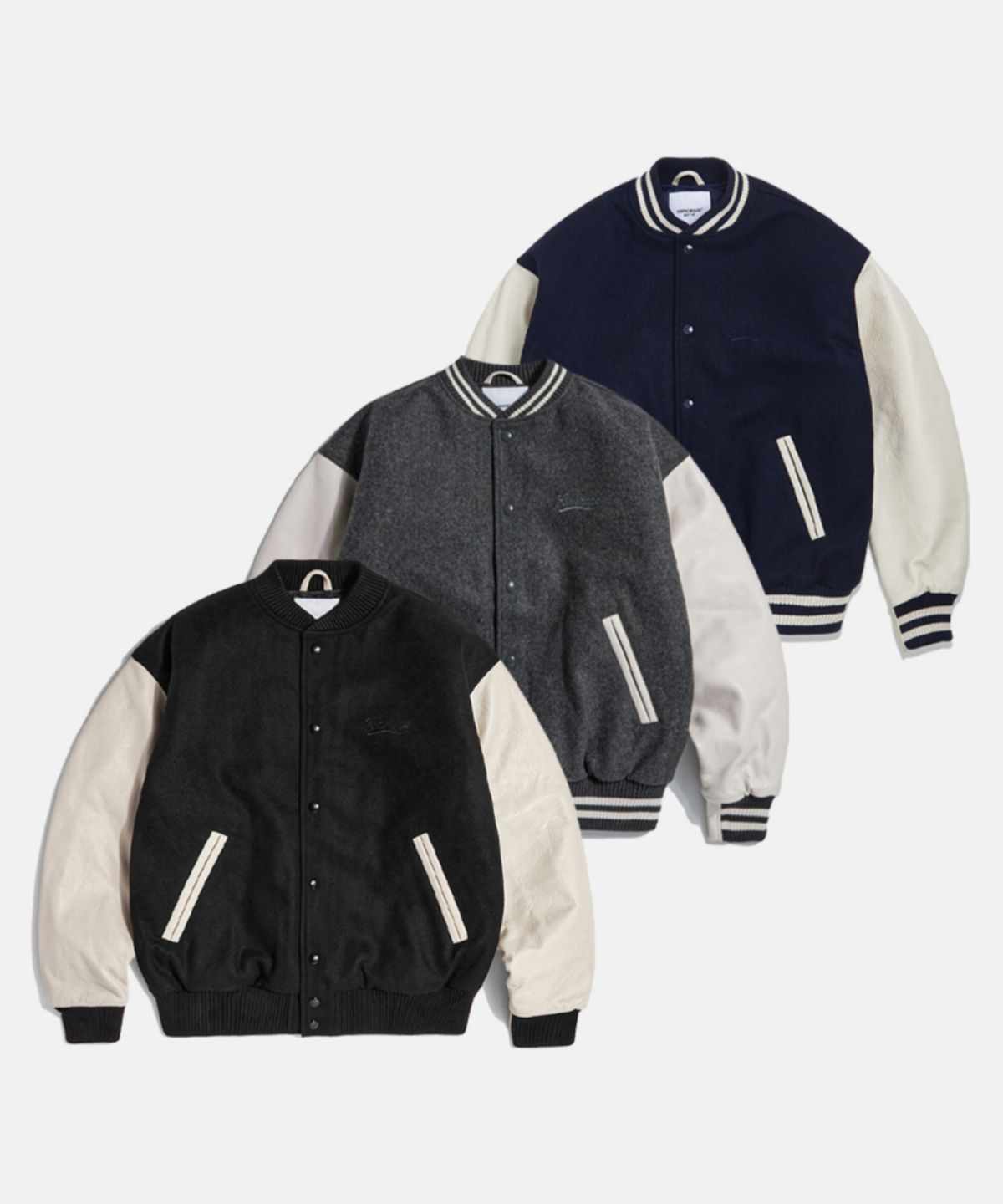 에스피오나지(ESPIONAGE) Standard Varsity Jacket NS Black